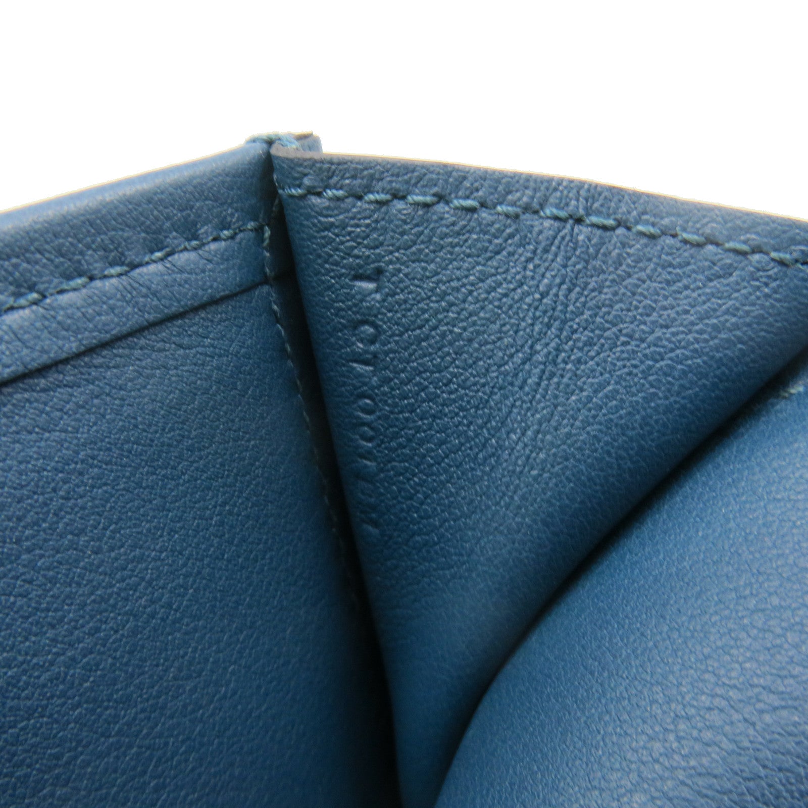 HERMES Swift皮革Jije Clutch Bag手拿包藍綠色