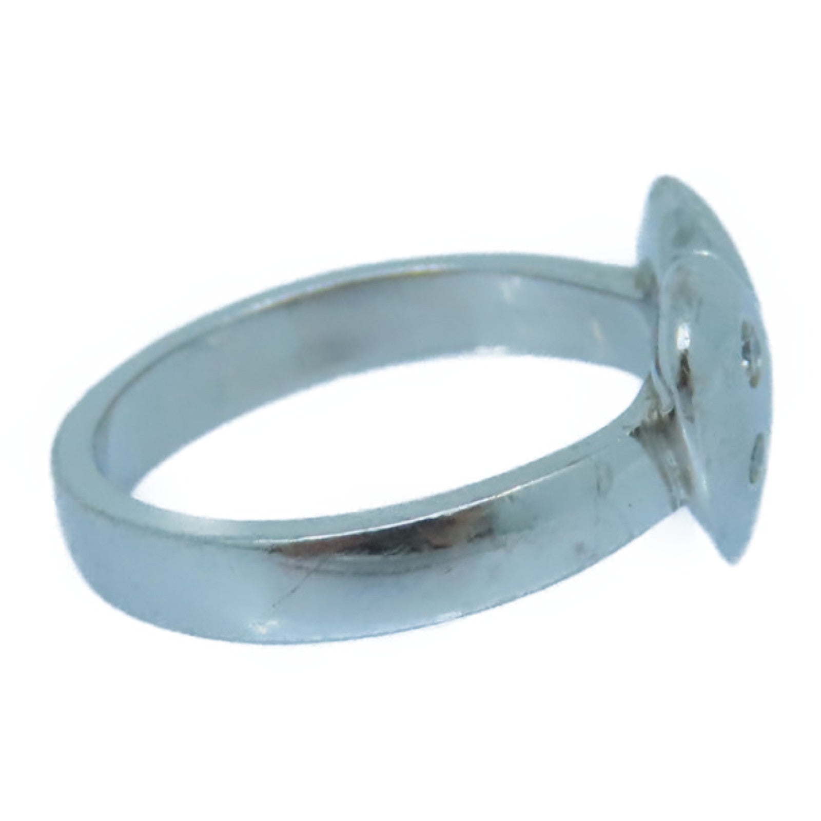 TIFFANY＆CO 18K白金Etoile Heart Diamond Ring钻石戒指US#4.5