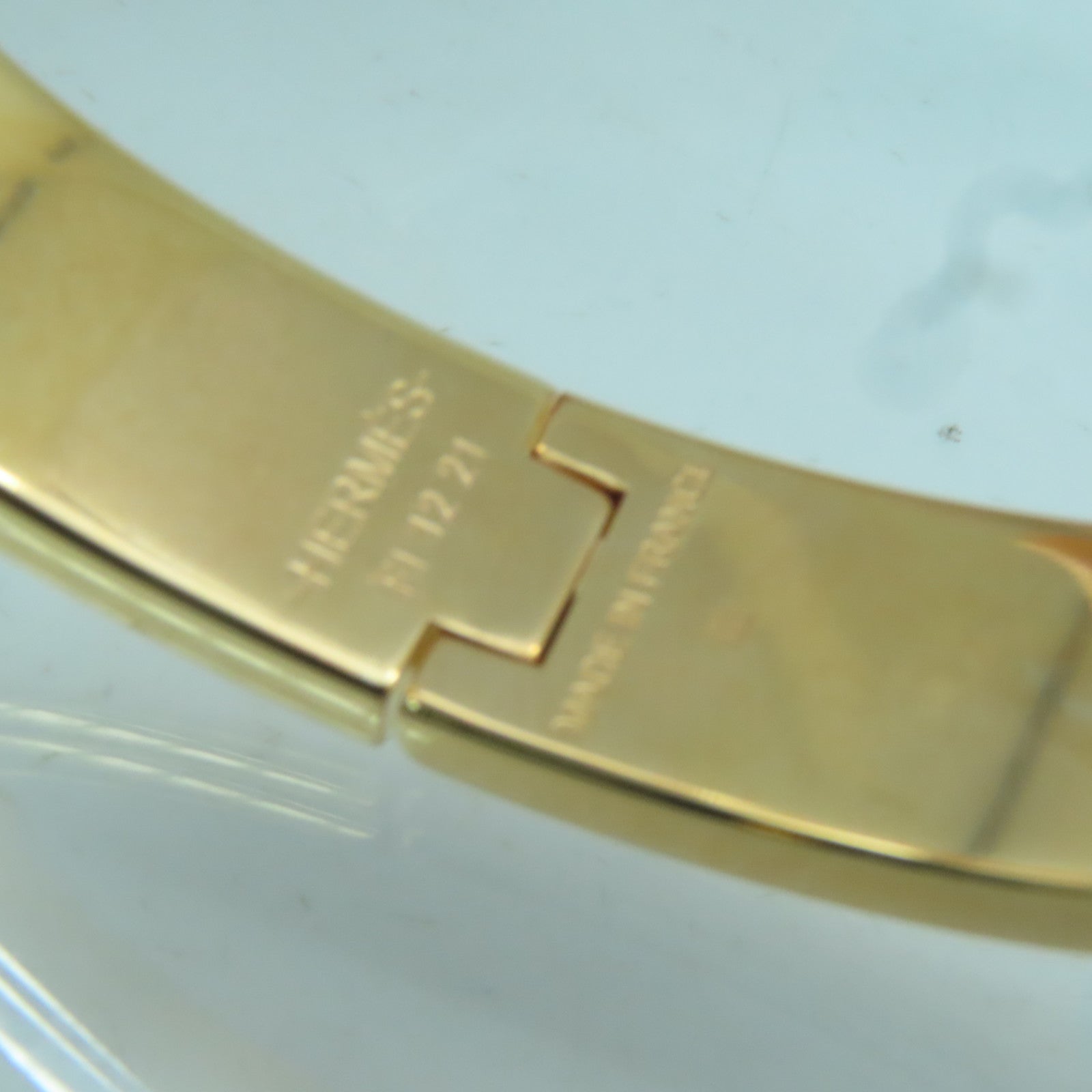 HERMES 金屬Clic-Clac H金扣手鐲玫瑰金色/白色/紫色#16cm
