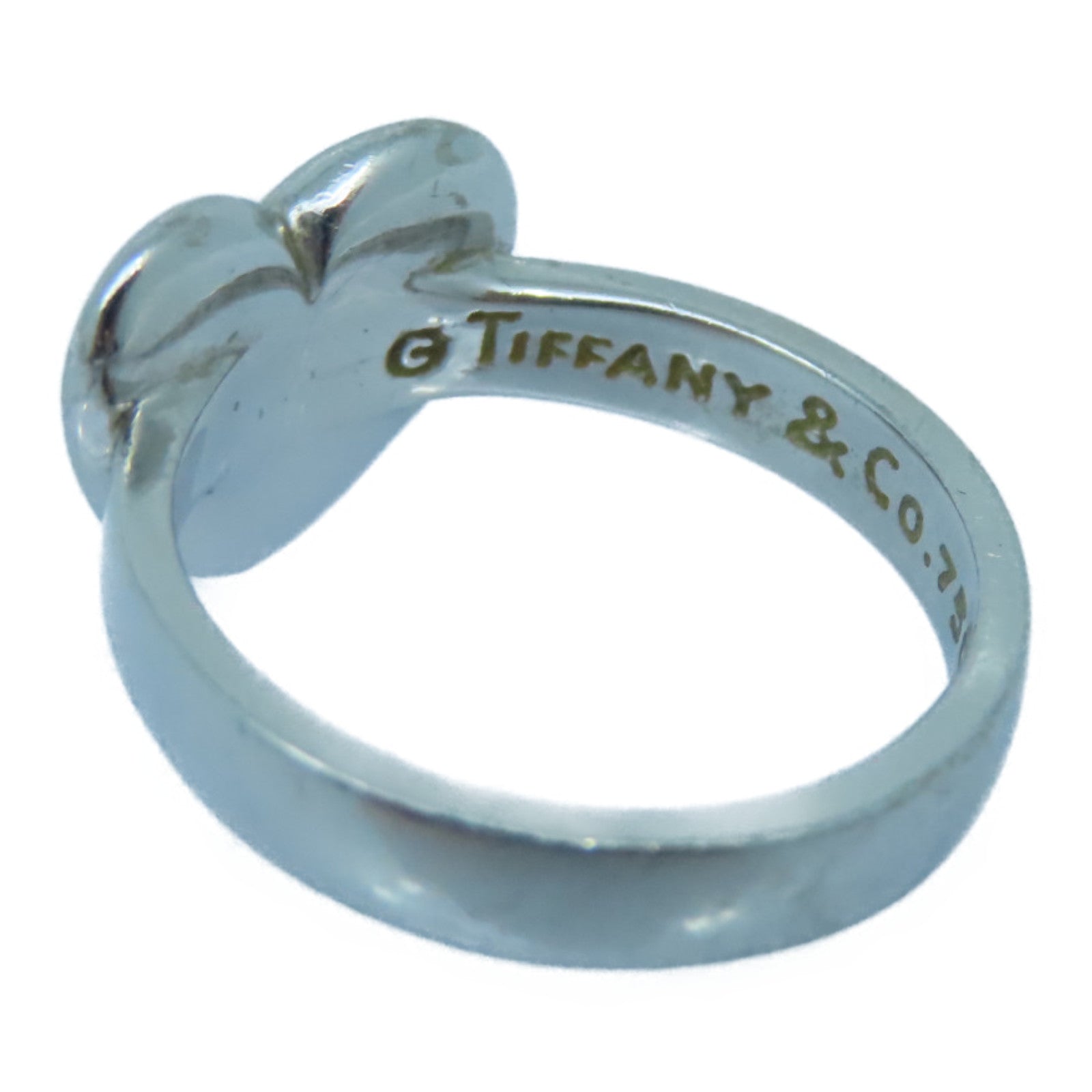 TIFFANY＆CO 18K白金Etoile Heart Diamond Ring钻石戒指US#4.5