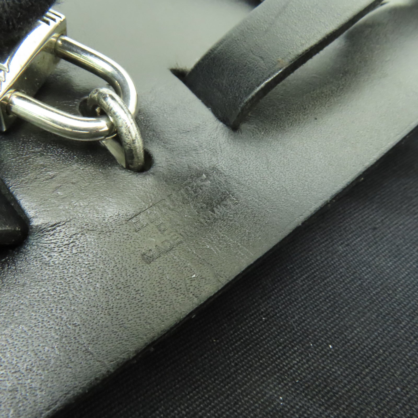 HERMES 帆布Her Line PM銀扣背包黒色