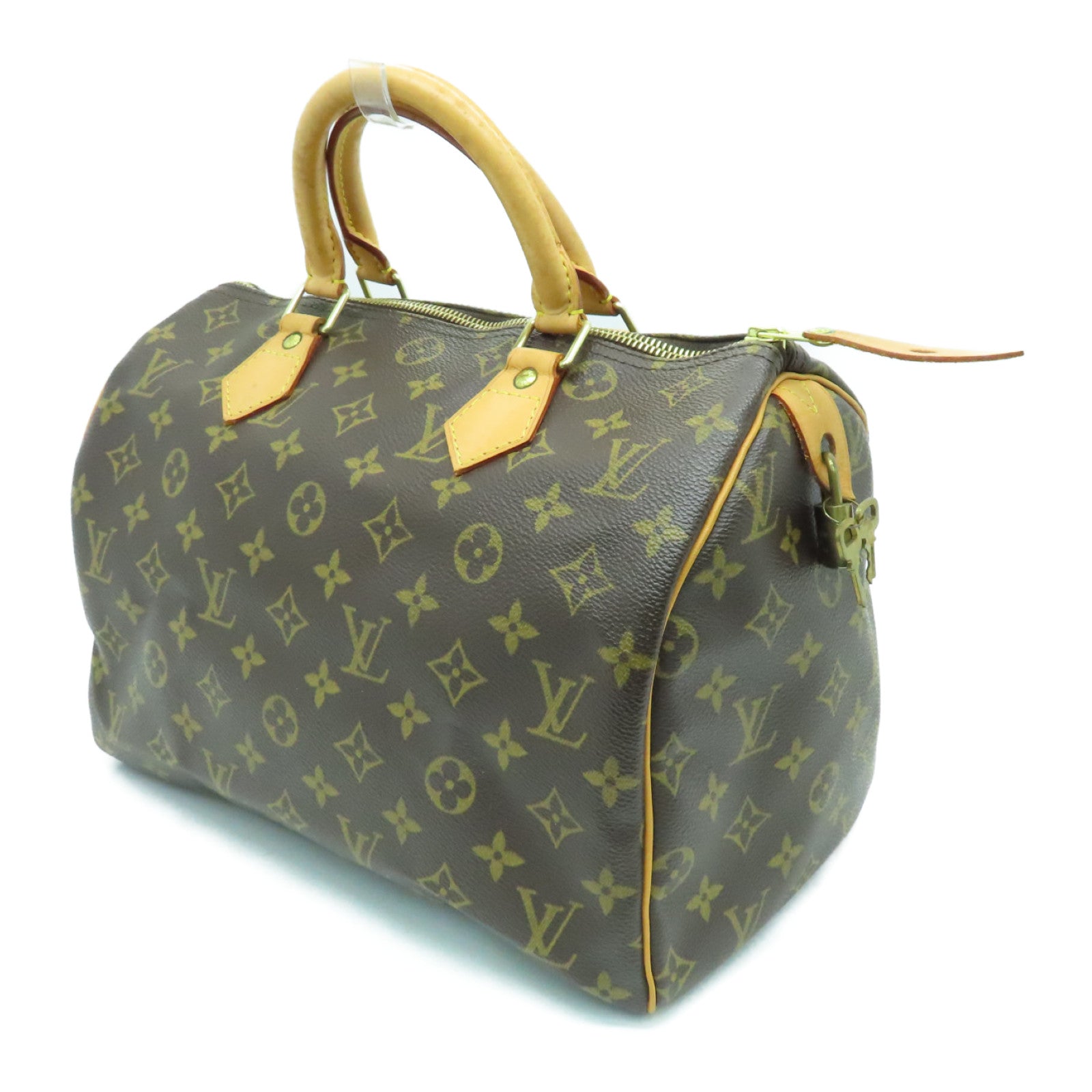 LOUIS VUITTON Monogram Speedy 30金扣手挽袋啡色