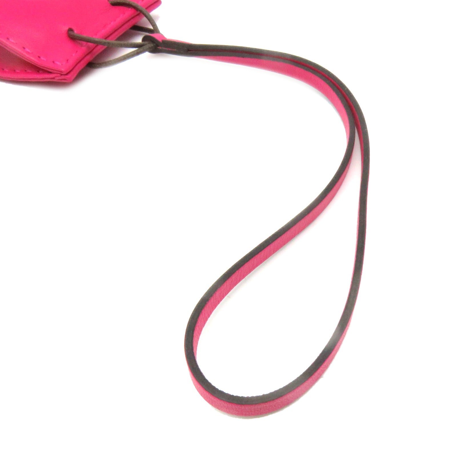HERMES Swift皮革Sac Orange挂饰Rose Mexico粉红色