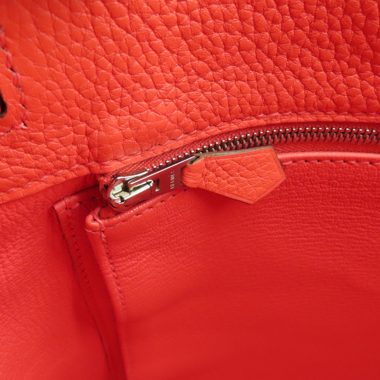 HERMES Clemence皮革So Kelly銀扣肩背袋Rouge Jaipur粉紅色