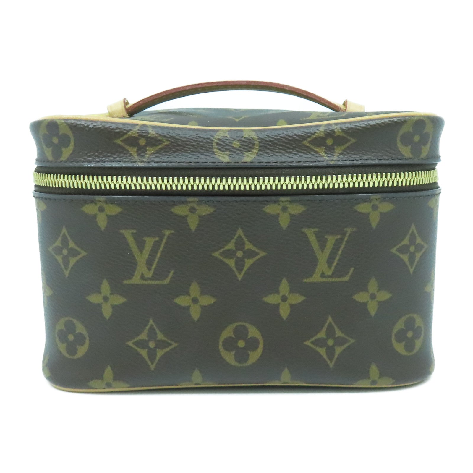 LOUIS VUITTON Monogram Nice Mini金扣手挽袋啡色
