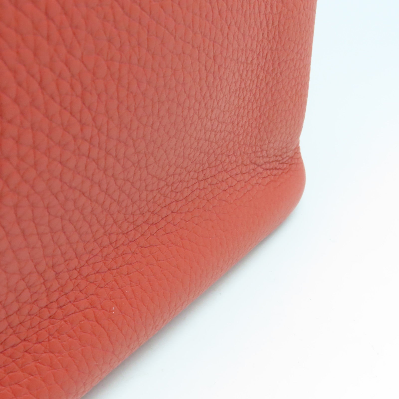 HERMES Clemence皮革So Kelly銀扣肩背袋Rouge Jaipur粉紅色