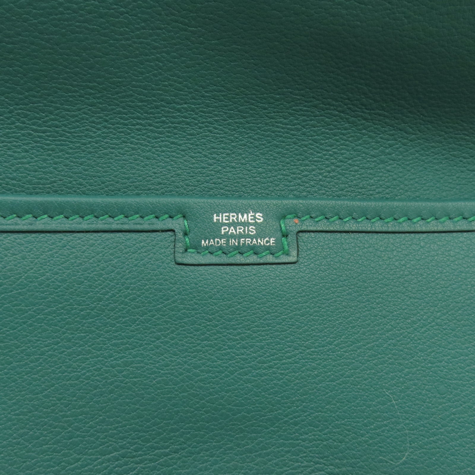 HERMES 【激減優惠】Swift皮革Jige Duo手拿包綠色