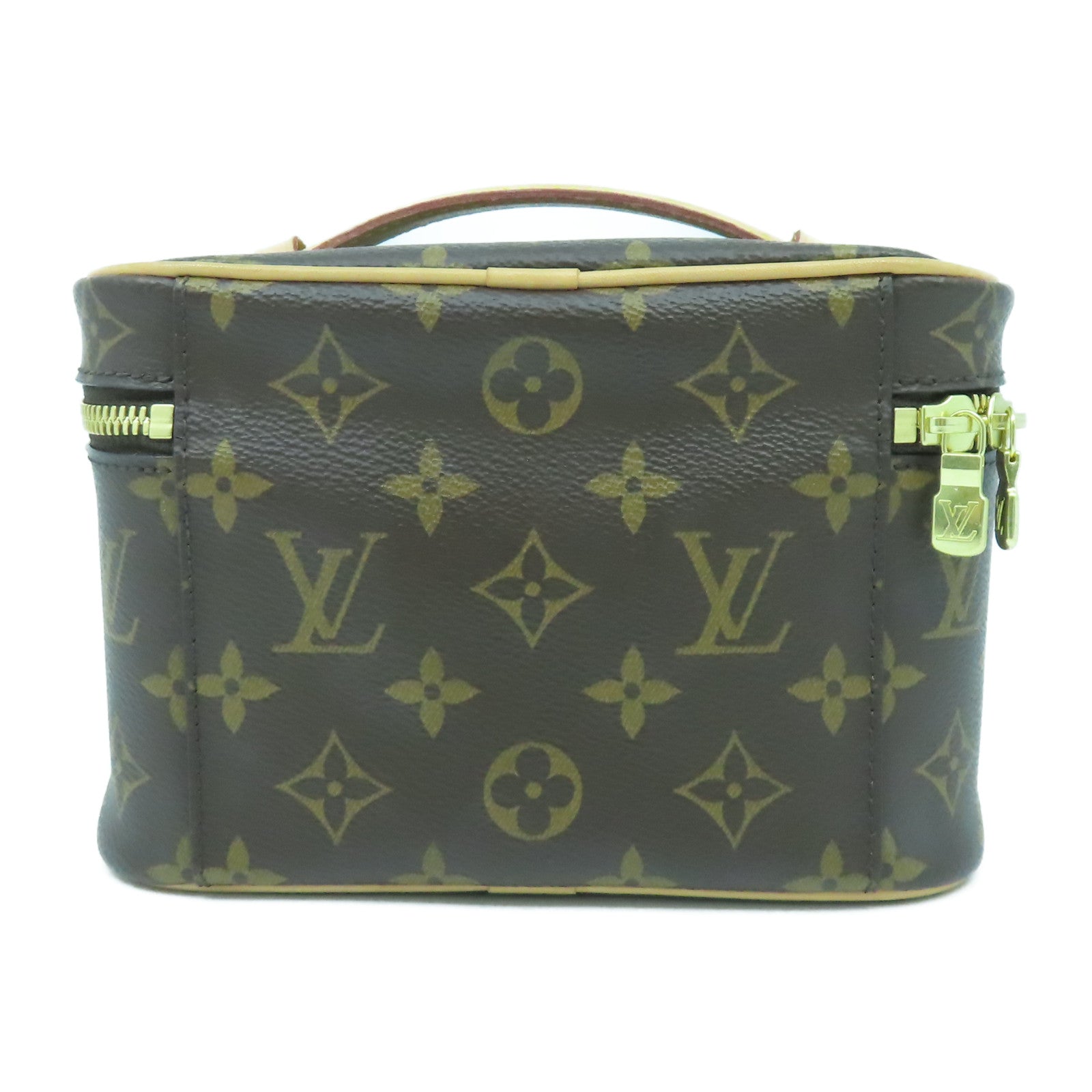 LOUIS VUITTON Monogram Nice Mini金扣手挽袋啡色
