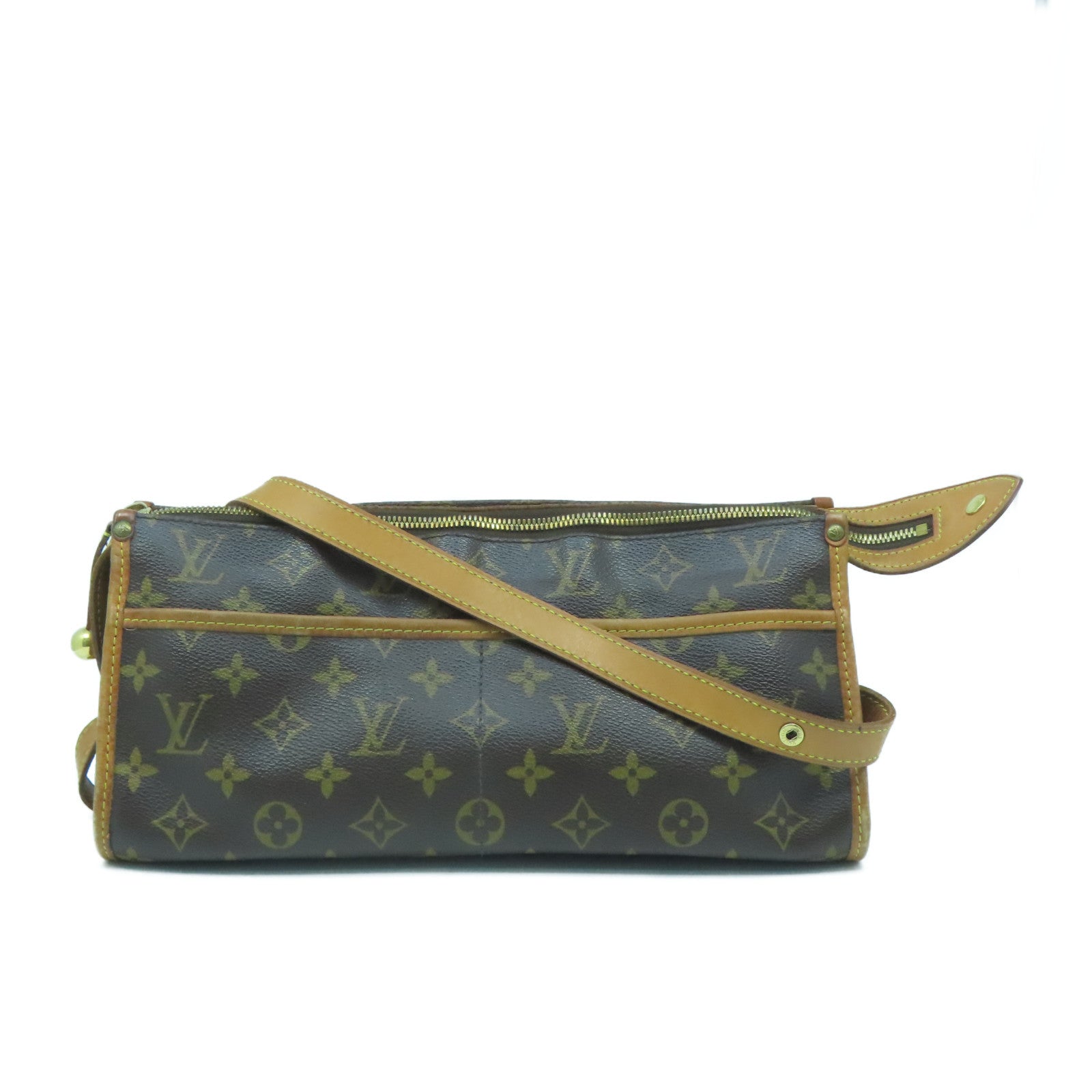 LOUIS VUITTON Monogram Popincourt Long Shoulder Bag金扣肩背袋啡色