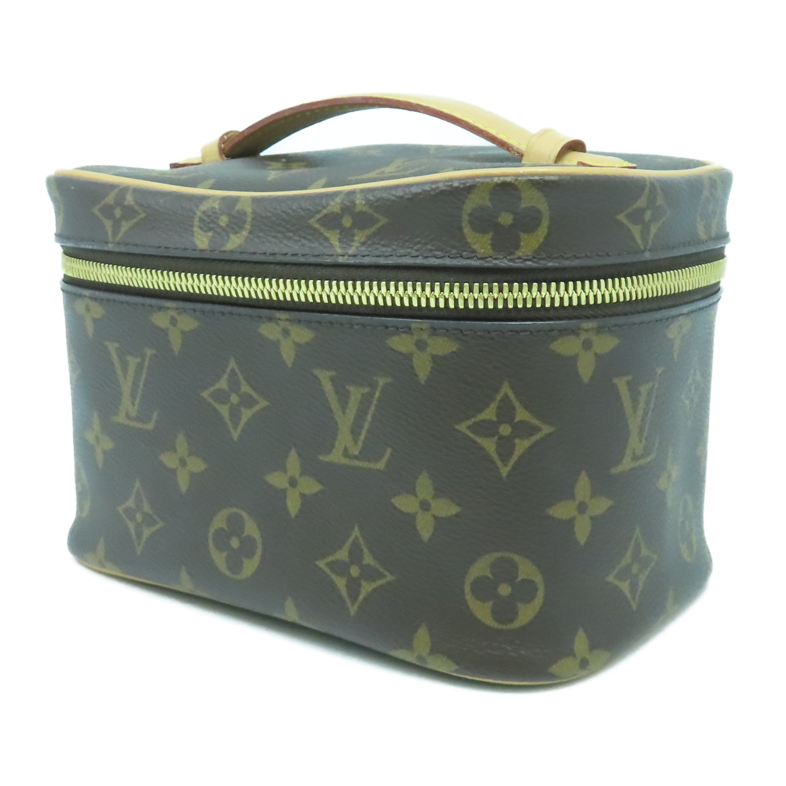 LOUIS VUITTON Monogram Nice Mini金扣手挽袋啡色