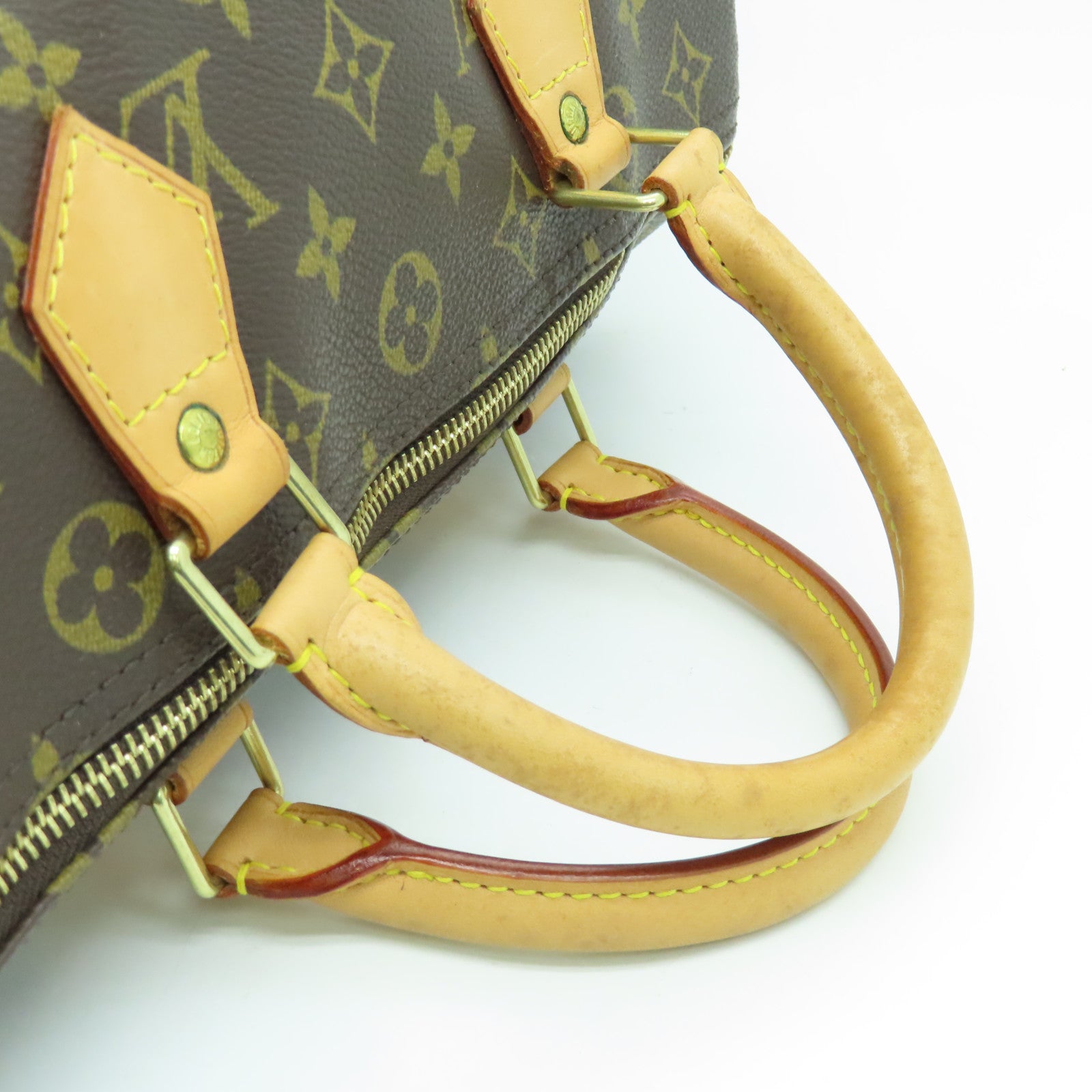 LOUIS VUITTON Monogram Speedy 30金扣手挽袋啡色