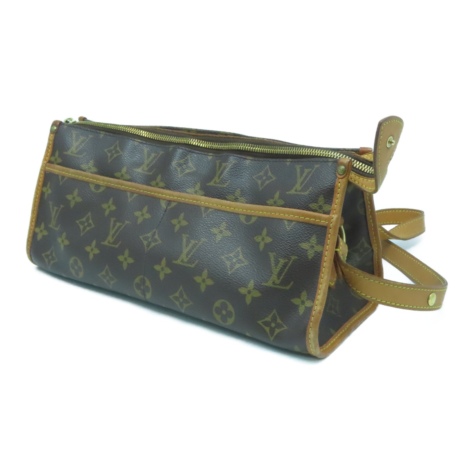 LOUIS VUITTON Monogram Popincourt Long Shoulder Bag金扣肩背袋啡色