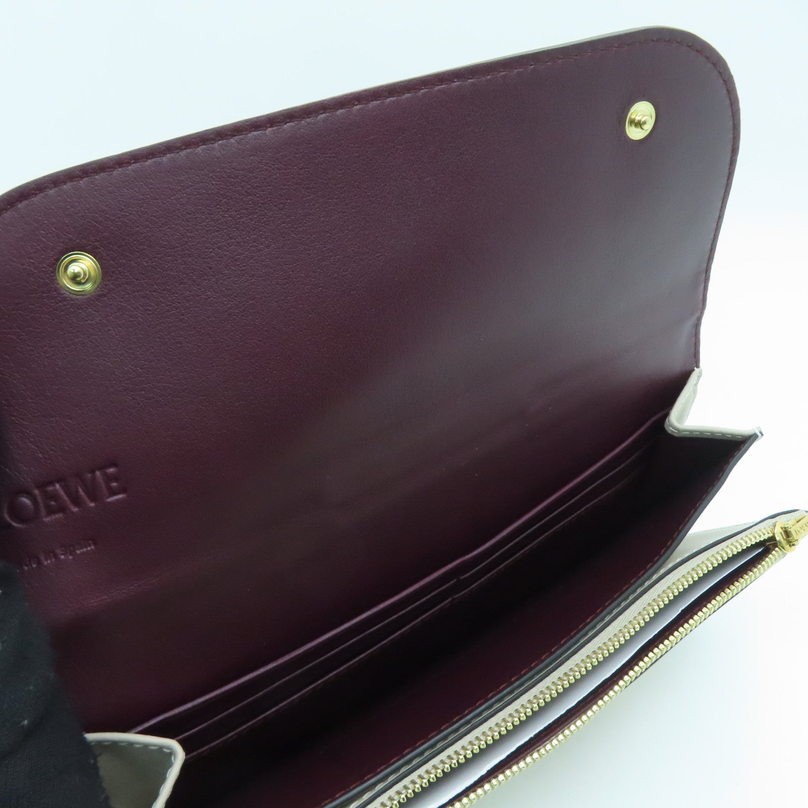 LOEWE 牛皮皮革Shoulder Bag金扣肩背袋蓝色米色