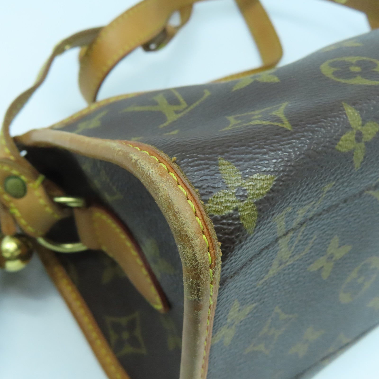 LOUIS VUITTON Monogram Popincourt Long Shoulder Bag金扣肩背袋啡色