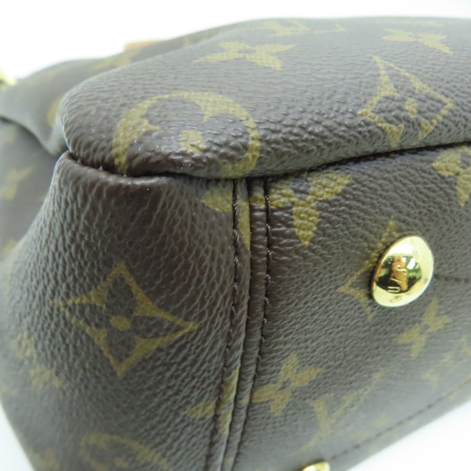 LOUIS VUITTON Monogram Pallas MM Gold Buckle Handle Shoulder Bag Fuchsia/Brown