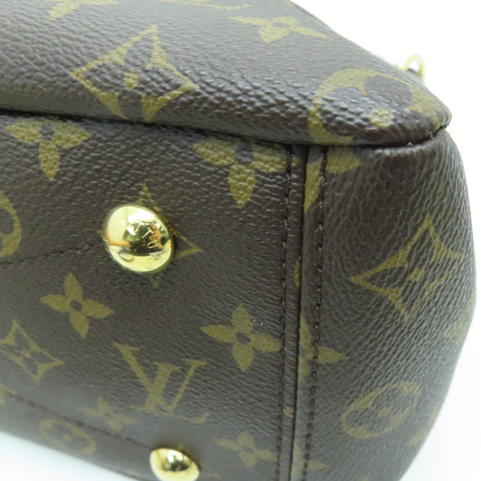 LOUIS VUITTON Monogram Pallas MM Gold Buckle Handle Shoulder Bag Fuchsia/Brown