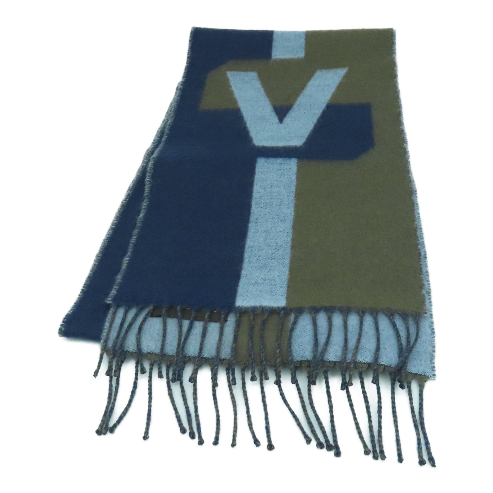LOUIS VUITTON 【激減優惠】羊毛/羊絨Scarf圍巾藍色/啡色