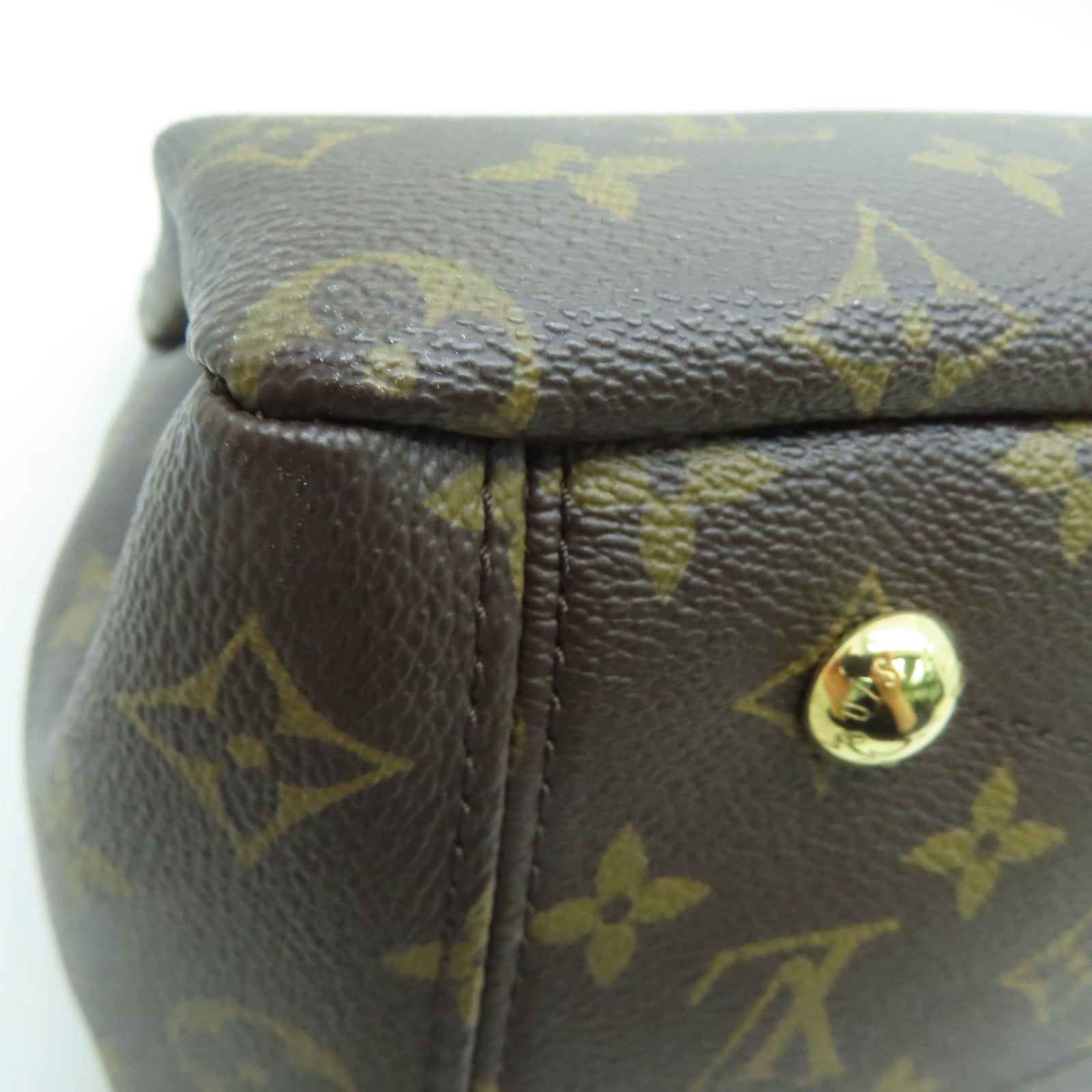 LOUIS VUITTON Monogram Pallas MM Gold Buckle Handle Shoulder Bag Fuchsia/Brown