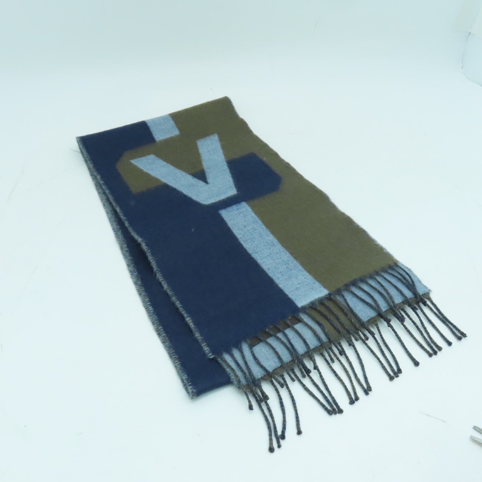 LOUIS VUITTON 【激減優惠】羊毛/羊絨Scarf圍巾藍色/啡色