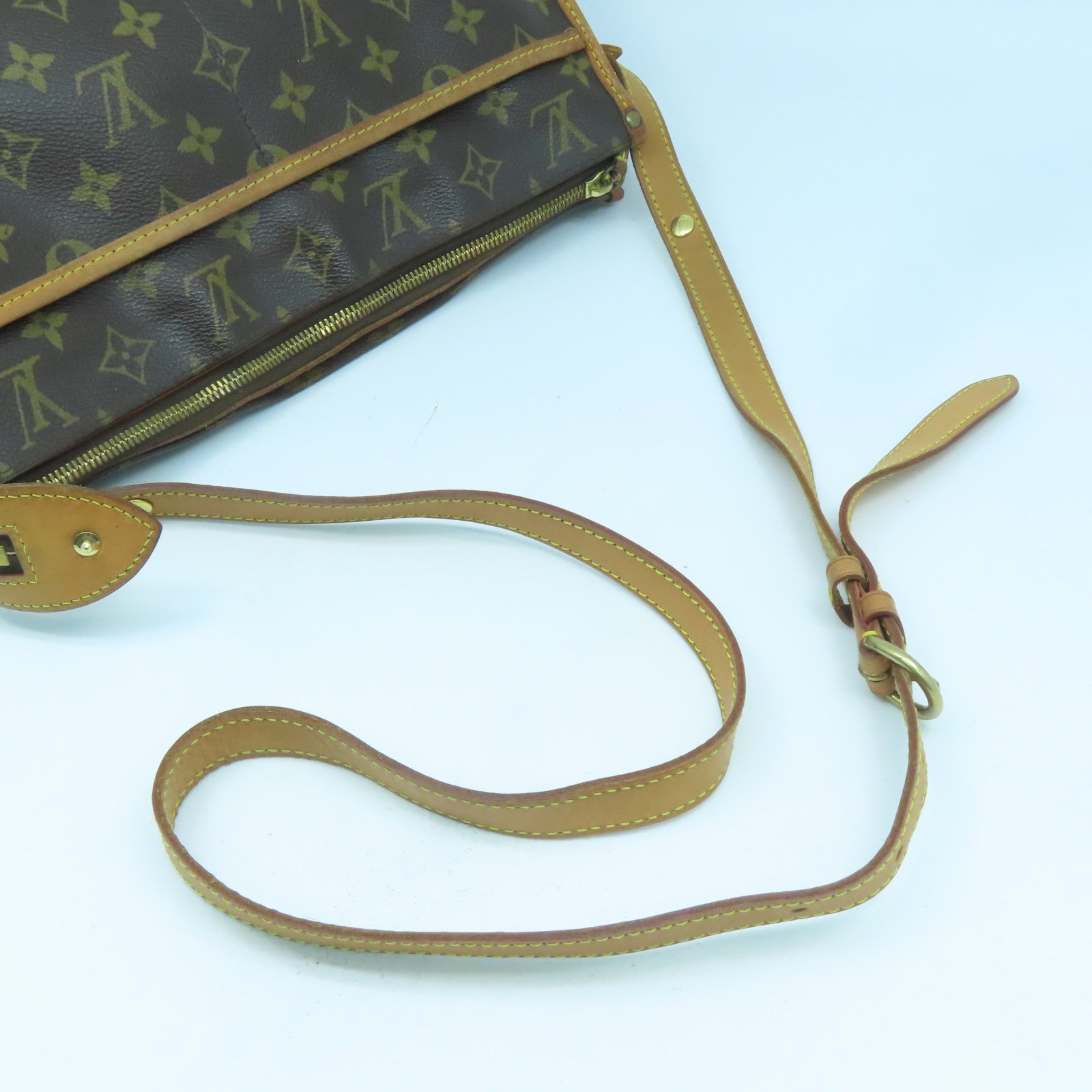 LOUIS VUITTON Monogram Popincourt Long Shoulder Bag金扣肩背袋啡色