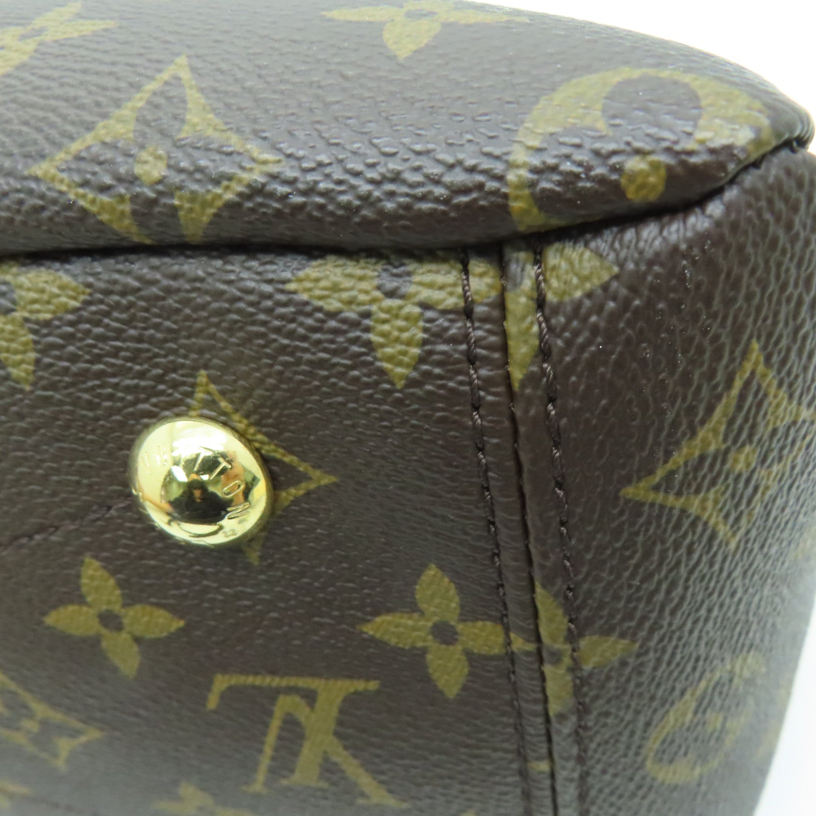 LOUIS VUITTON Monogram Pallas MM Gold Buckle Handle Shoulder Bag Fuchsia/Brown