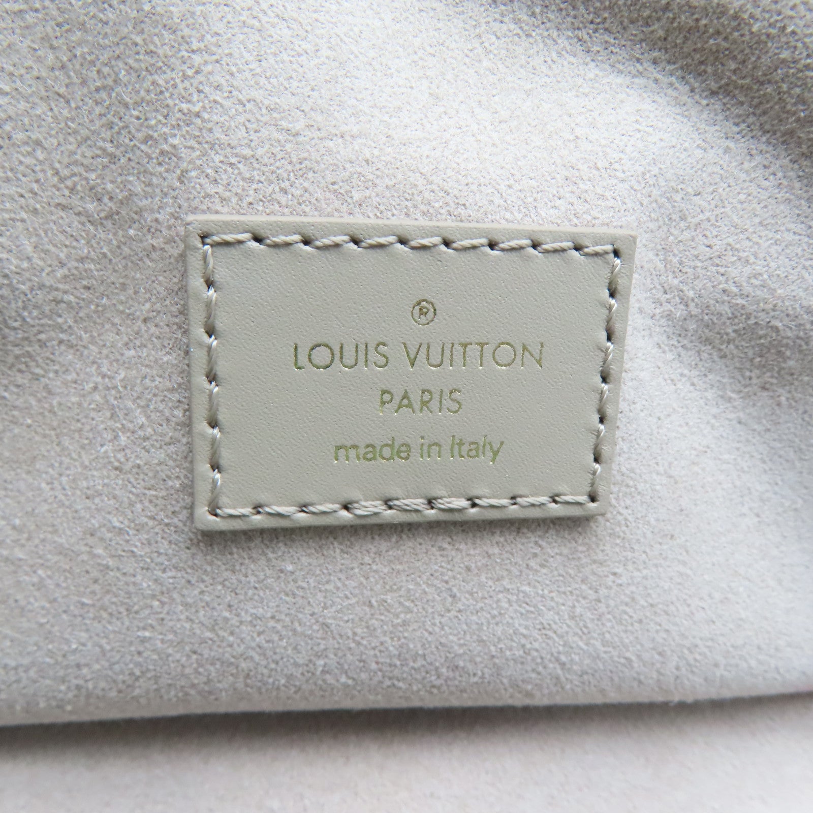 LOUIS VUITTON Monogram Empreinte Vanity PM金扣手挽肩背两用袋米色