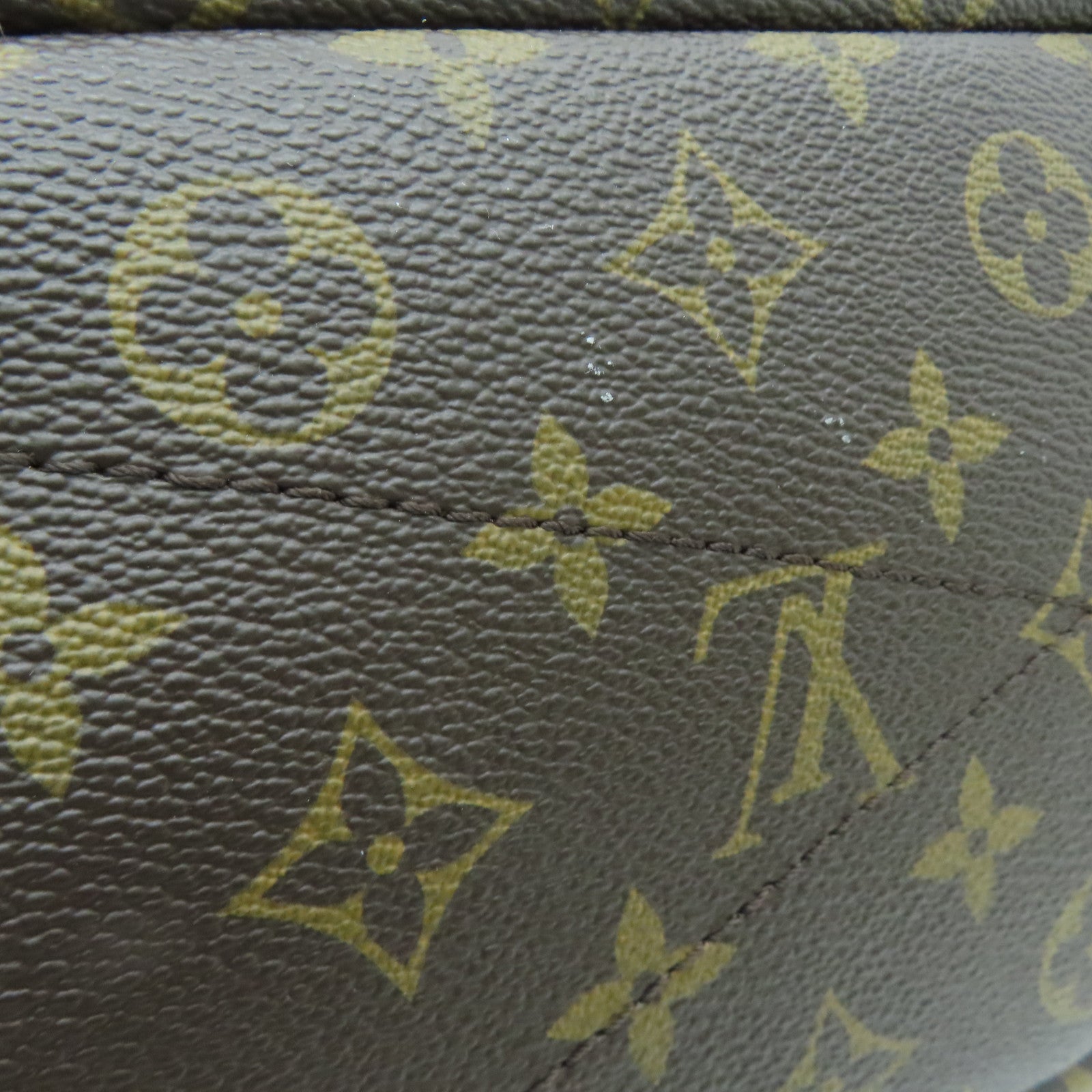 LOUIS VUITTON Monogram Pallas MM Gold Buckle Handle Shoulder Bag Fuchsia/Brown