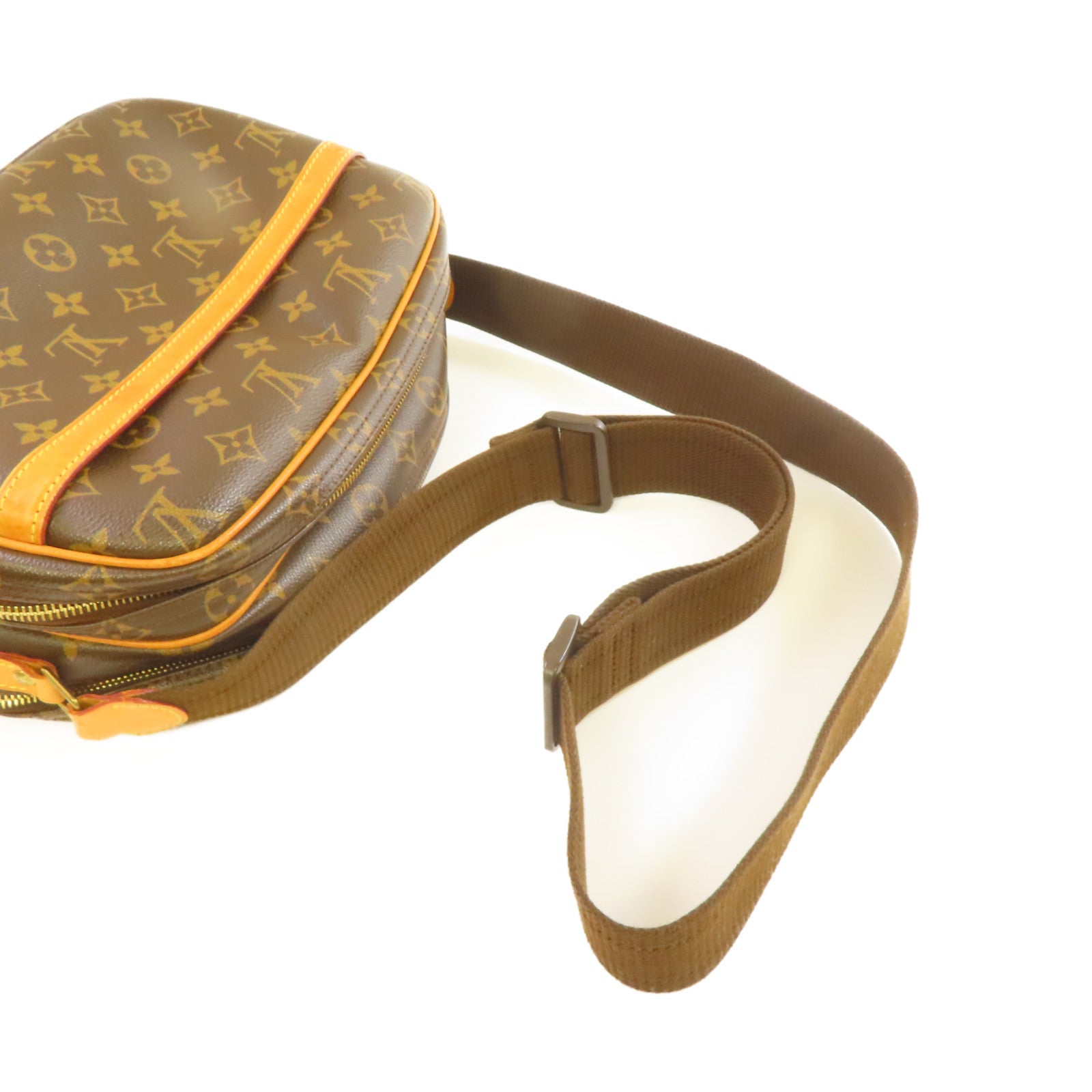 LOUIS VUITTON Monogram Reporter PM Shoulder Bag肩背袋啡色