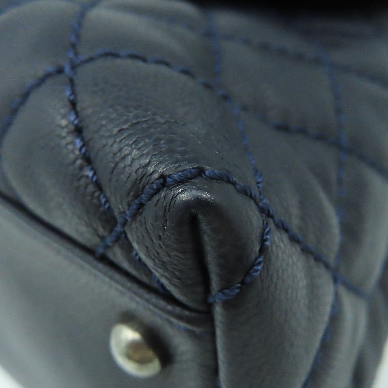 CHANEL 【激減優惠】菱格Caviar皮革/蜥蝪皮革CoCo Handle 2Way Chain Shoulder Bga銀扣鏈帶手挽肩背兩用袋寶藍色