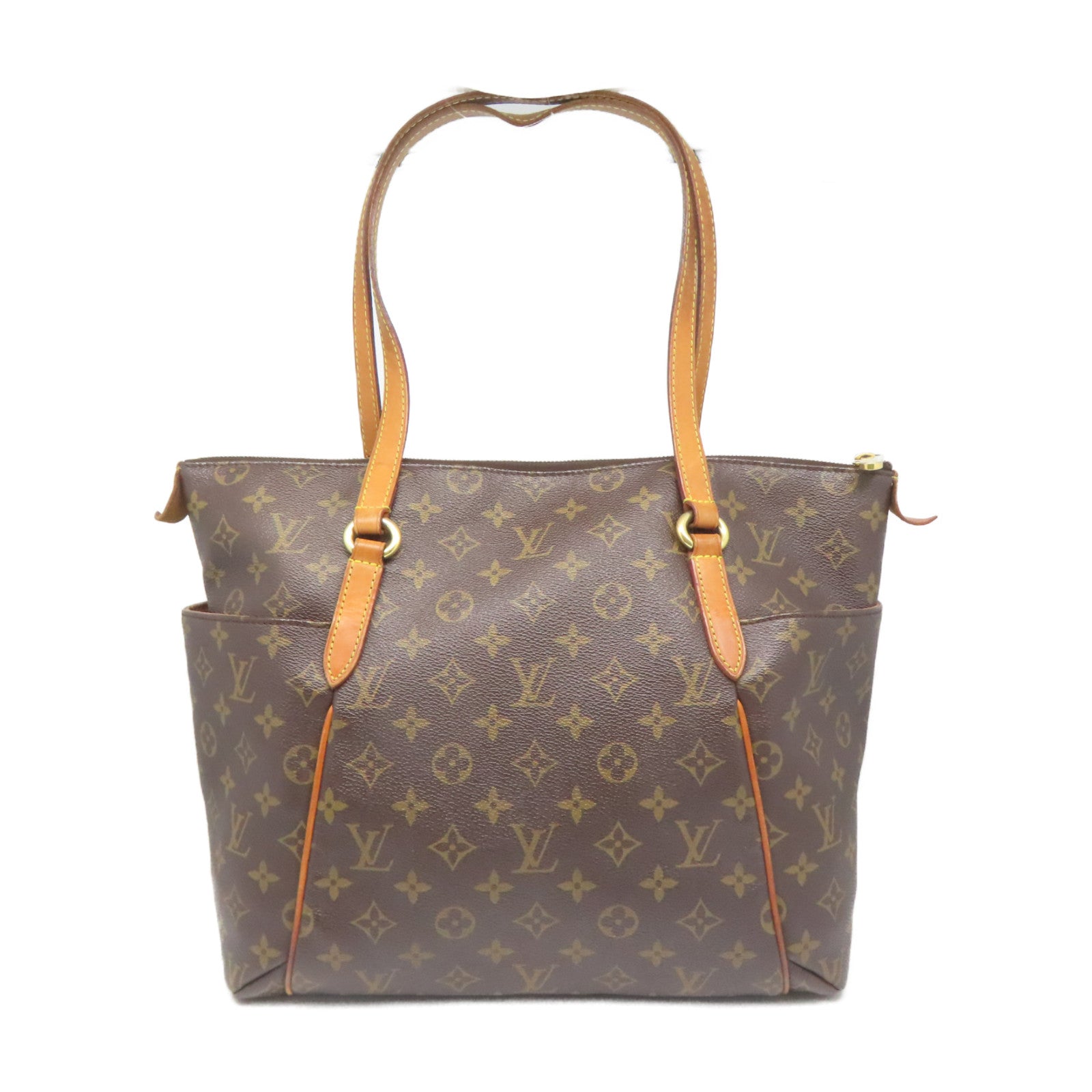 LOUIS VUITTON Monogram Totally MM金扣手挽袋啡色