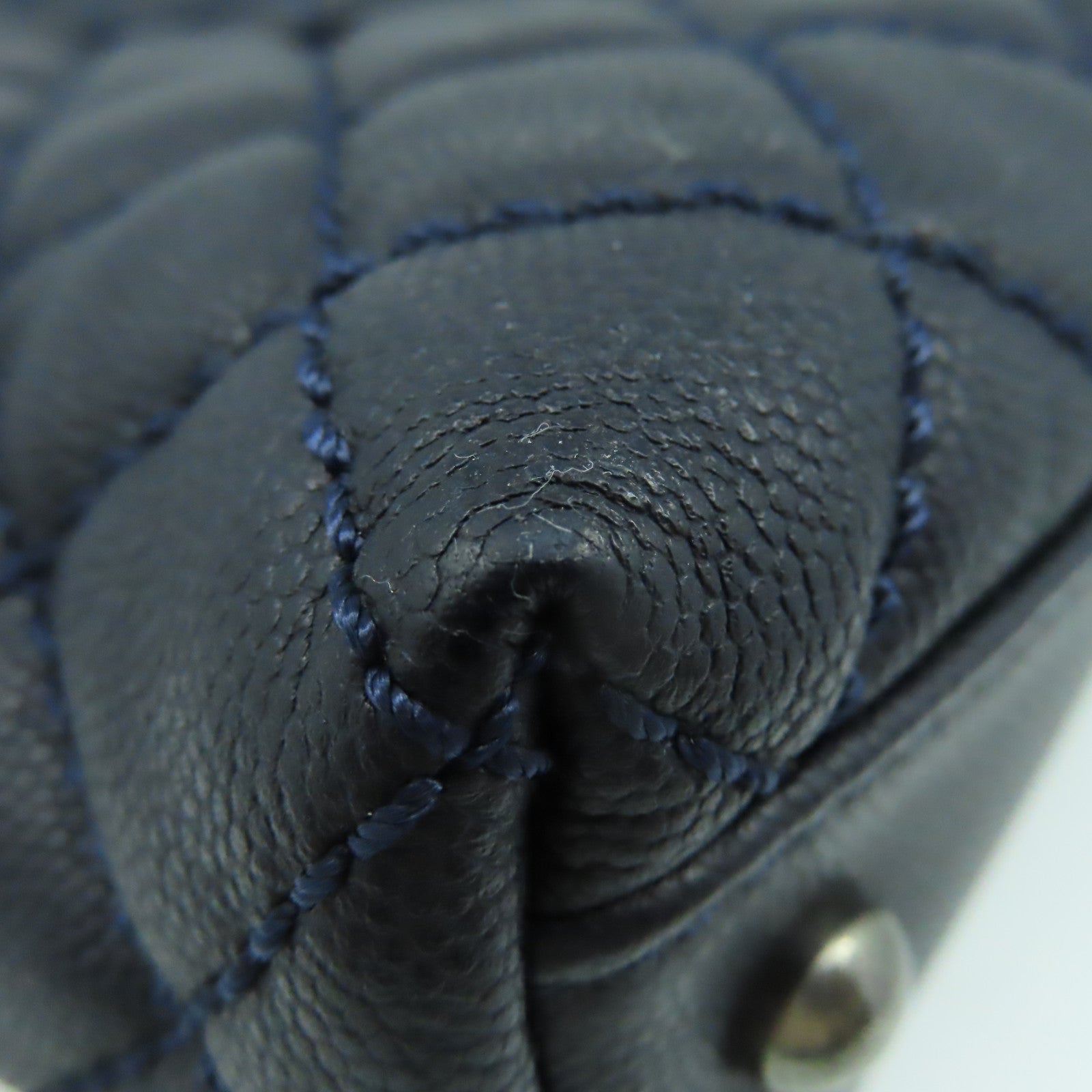 CHANEL 【激減優惠】菱格Caviar皮革/蜥蝪皮革CoCo Handle 2Way Chain Shoulder Bga銀扣鏈帶手挽肩背兩用袋寶藍色