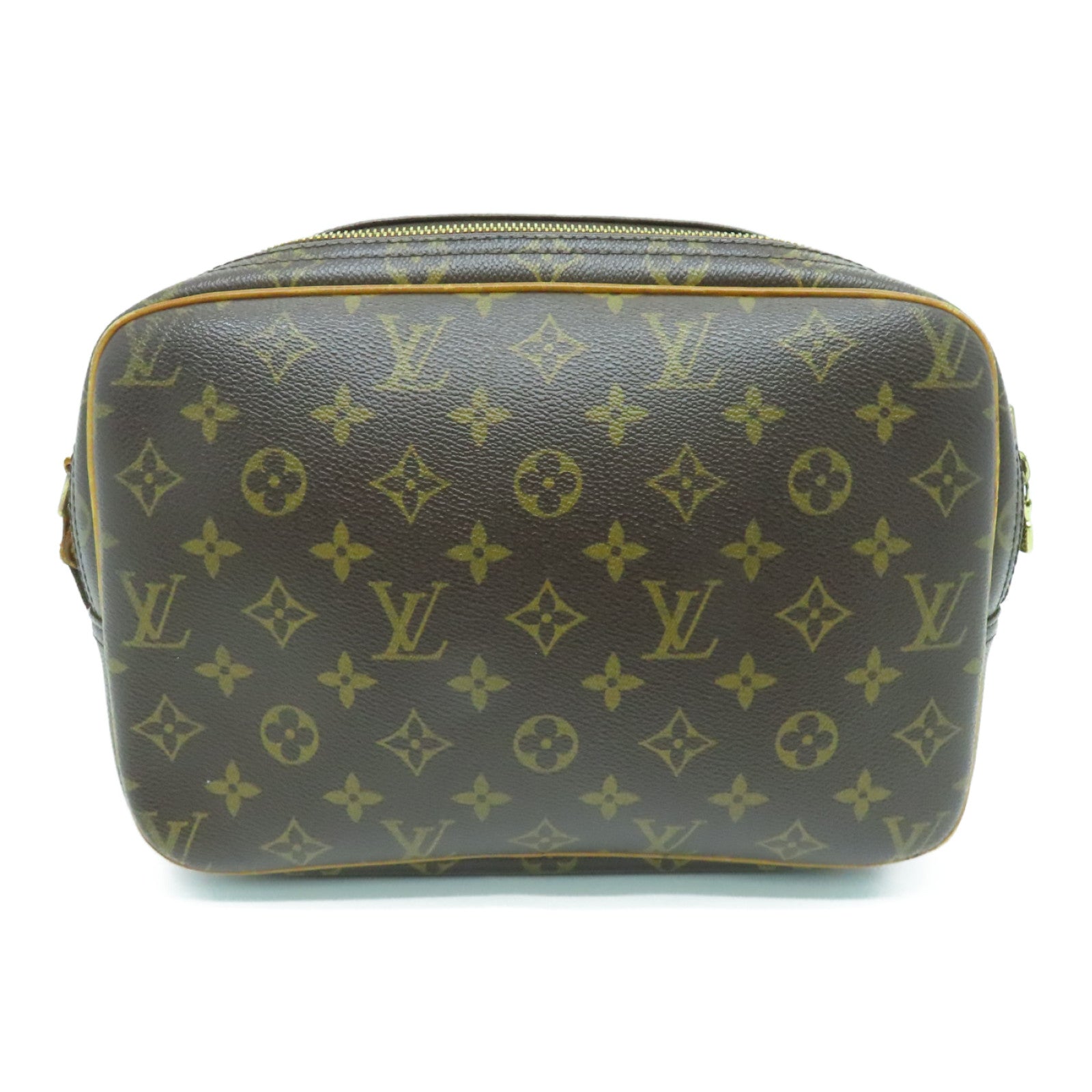 LOUIS VUITTON Monogram Reporter金扣肩背袋啡色