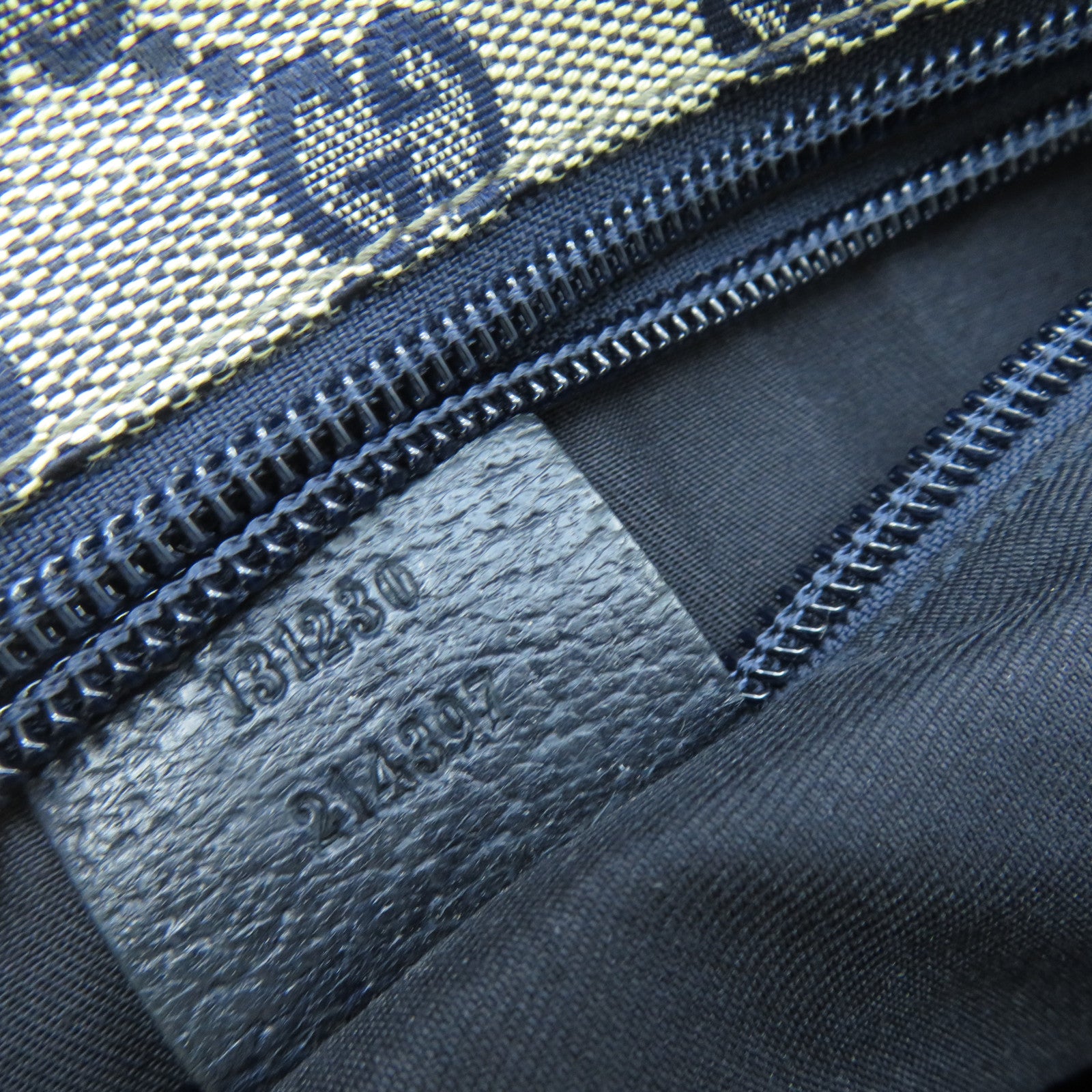 GUCCI 帆布Tote Bag銀扣肩背袋米色/藍色