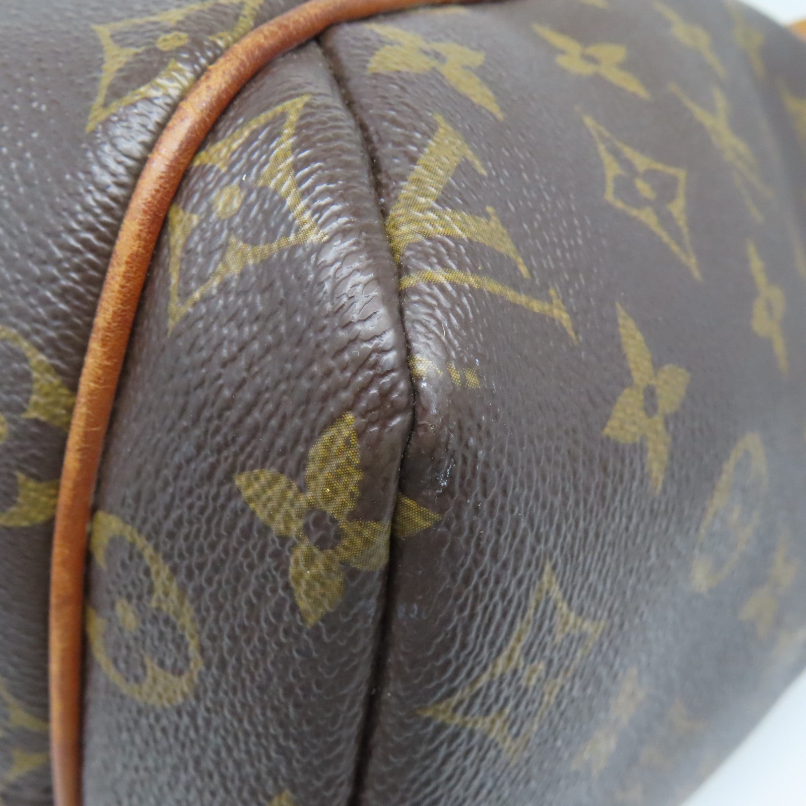 LOUIS VUITTON Monogram Totally MM金扣手挽袋啡色