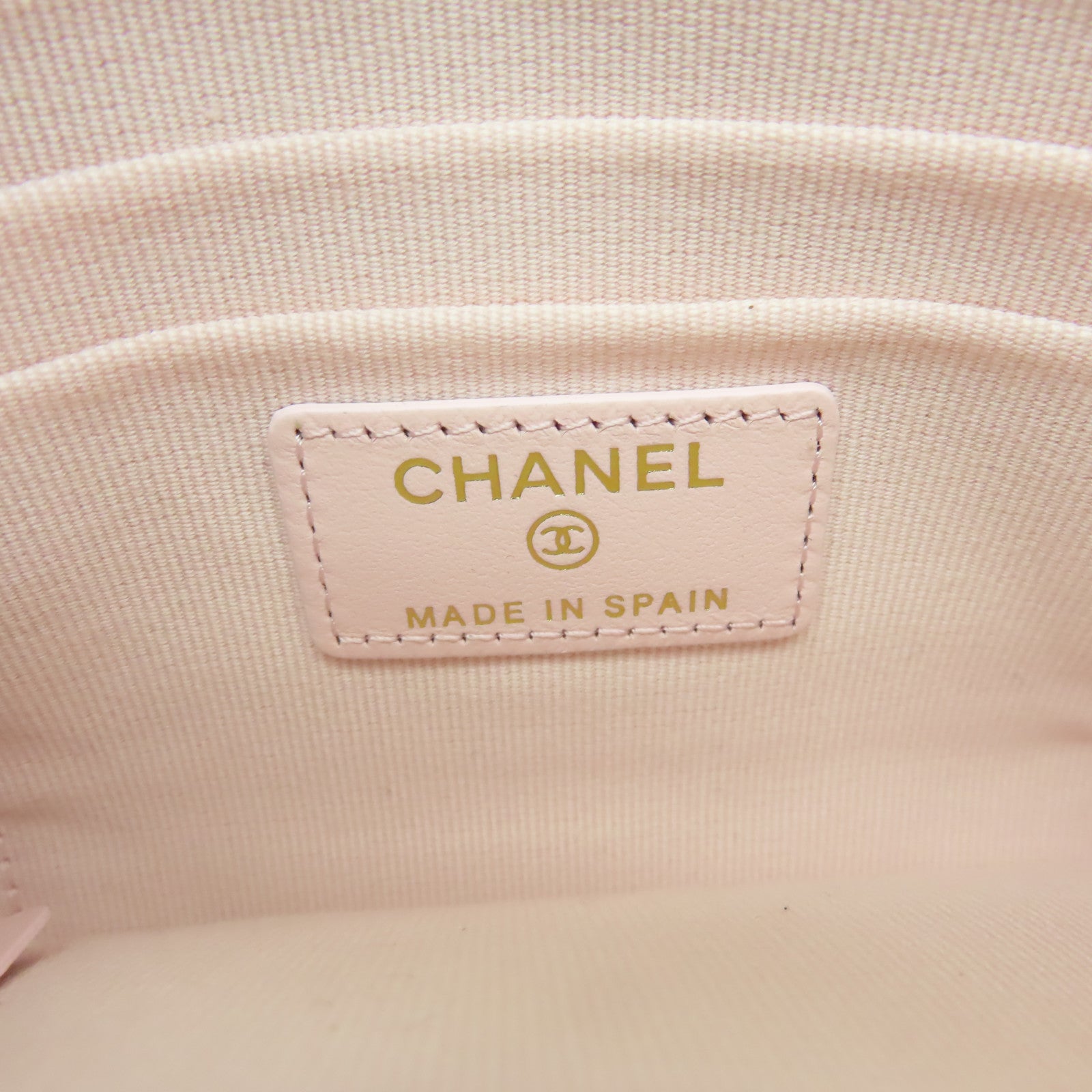 CHANEL 菱格Caviar皮革Clutch Bag金扣手拿包粉紅色