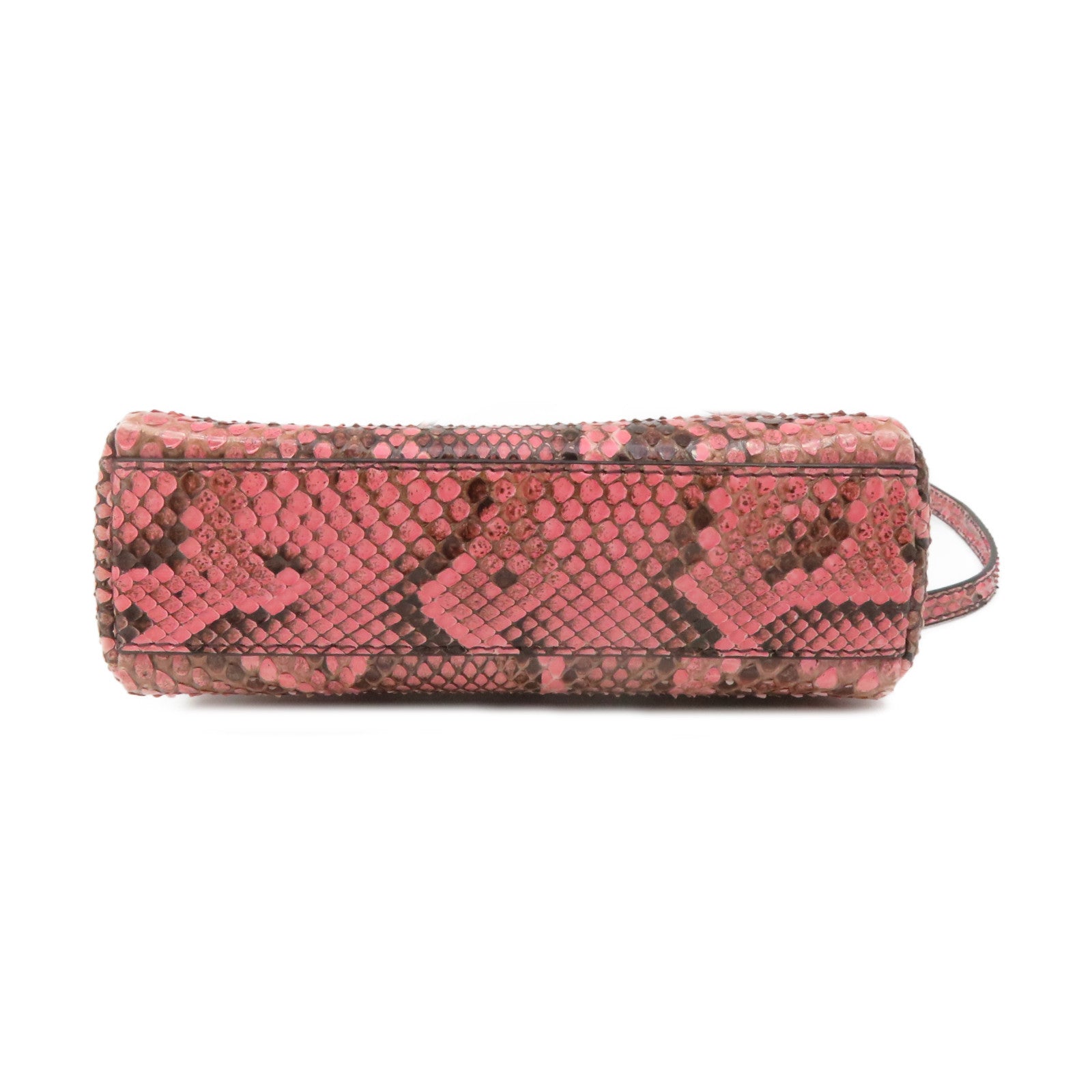 FENDI 蛇皮皮革Micro Peekaboo 2 way Shoulder Bag手挽肩背兩用袋粉紅色
