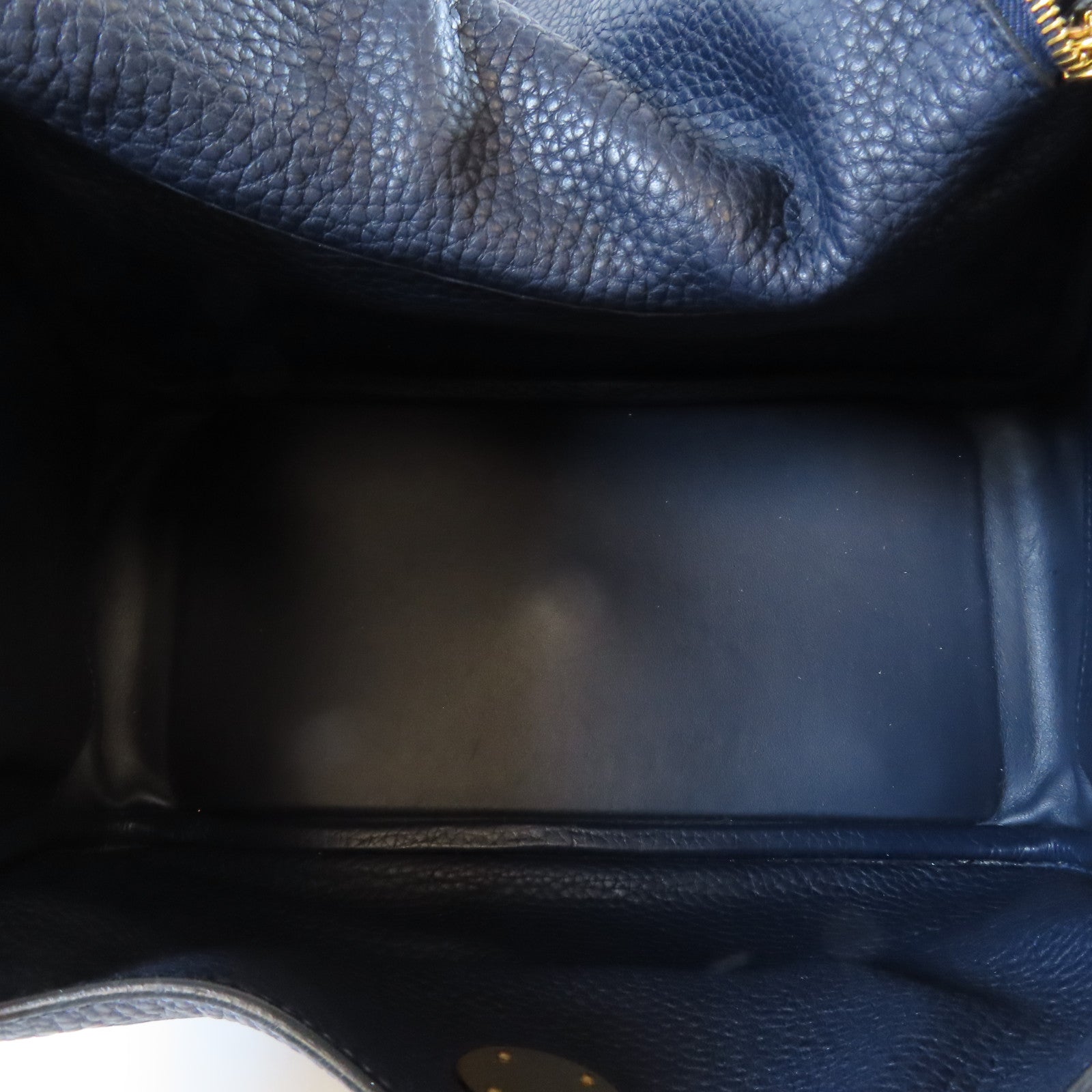 HERMES Clemence皮革Lindy 26金扣手挽肩背兩用袋Bleu Nuit午夜藍色