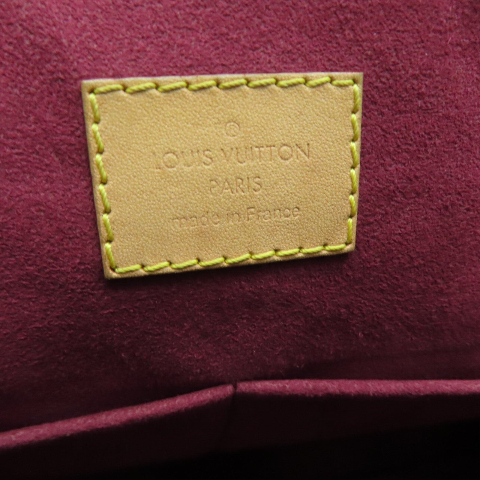 LOUIS VUITTON Monogram Pallas MM Gold Buckle Handle Shoulder Bag Fuchsia/Brown