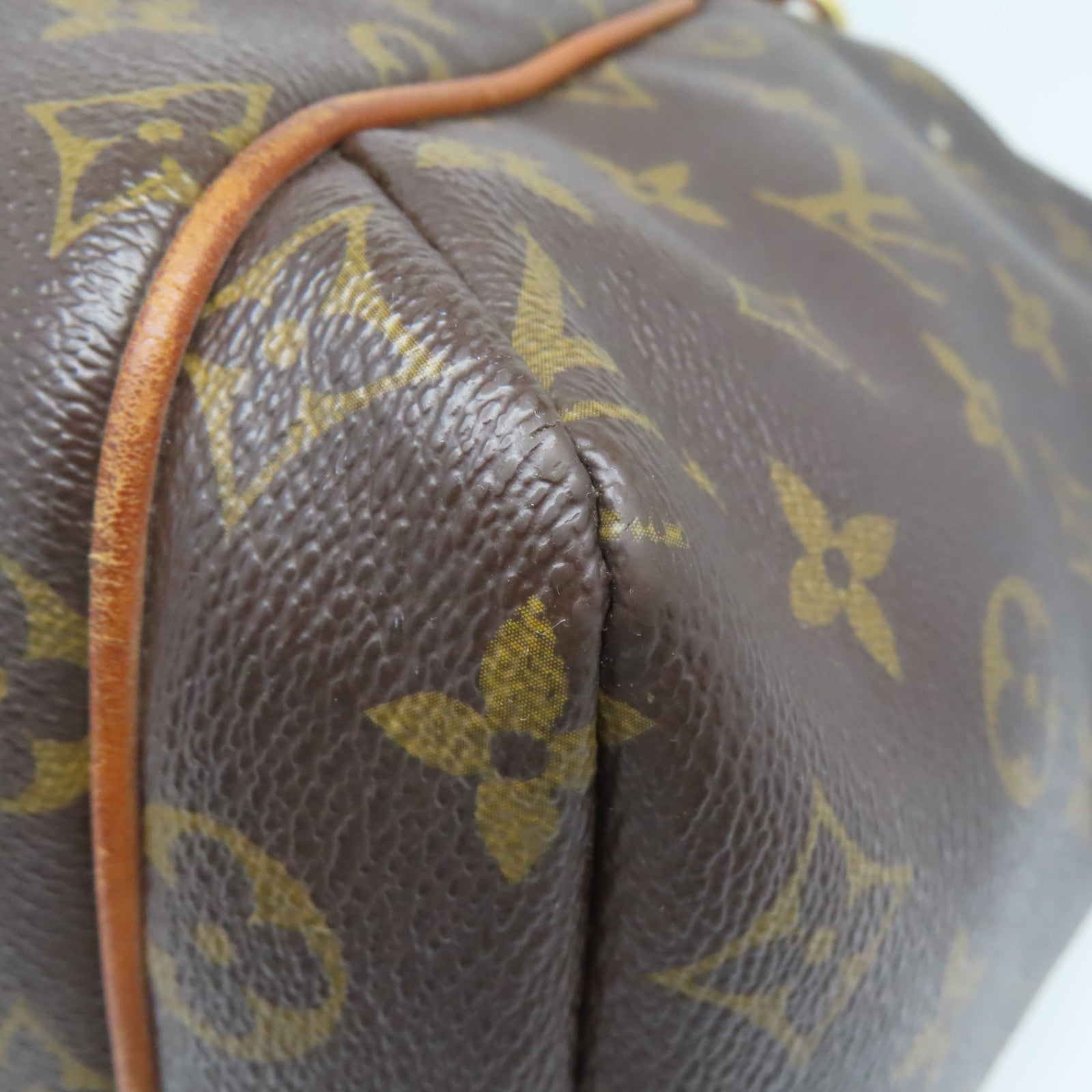 LOUIS VUITTON Monogram Totally MM金扣手挽袋啡色
