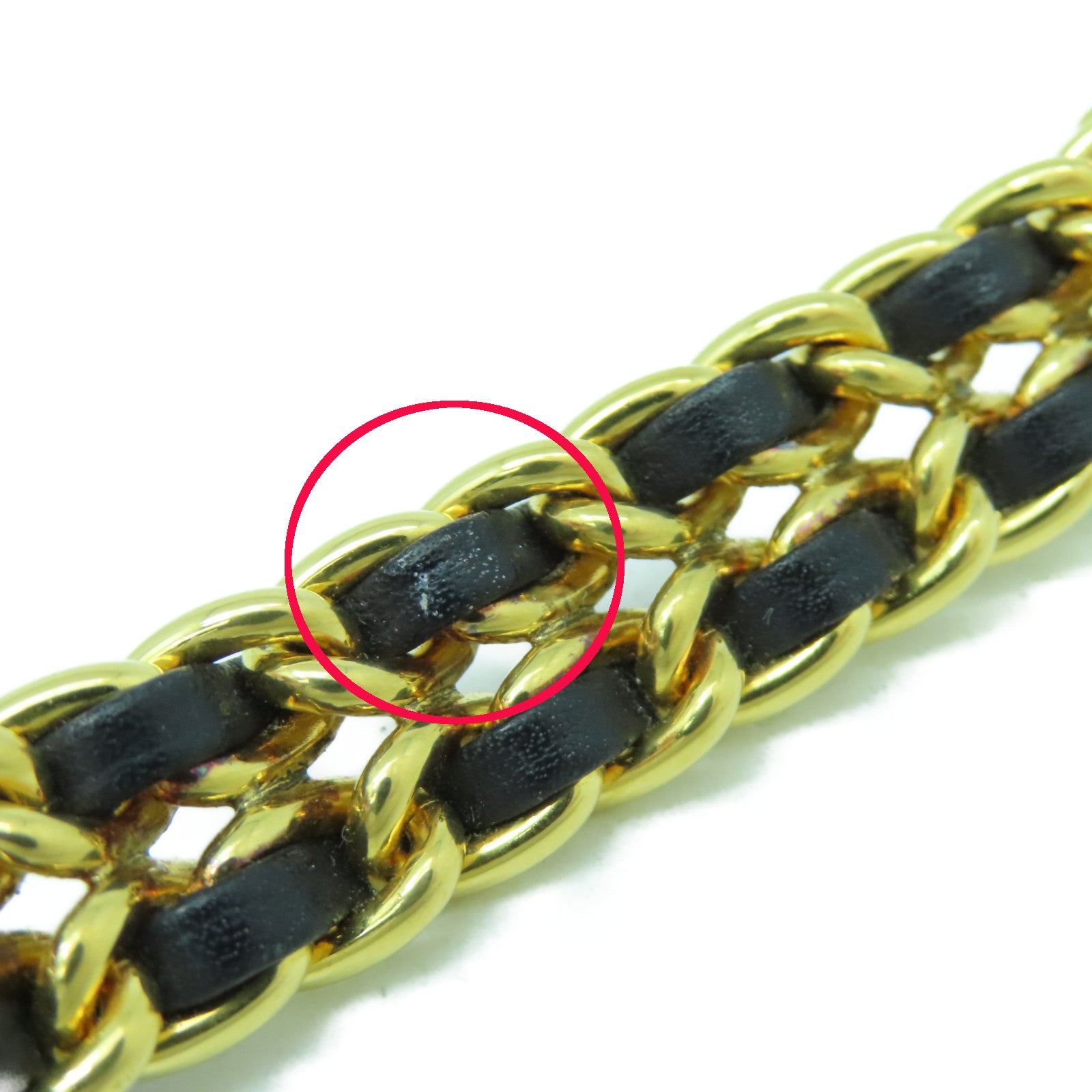 CHANEL Premiere L鍍金/皮革手錶石英機芯黑色