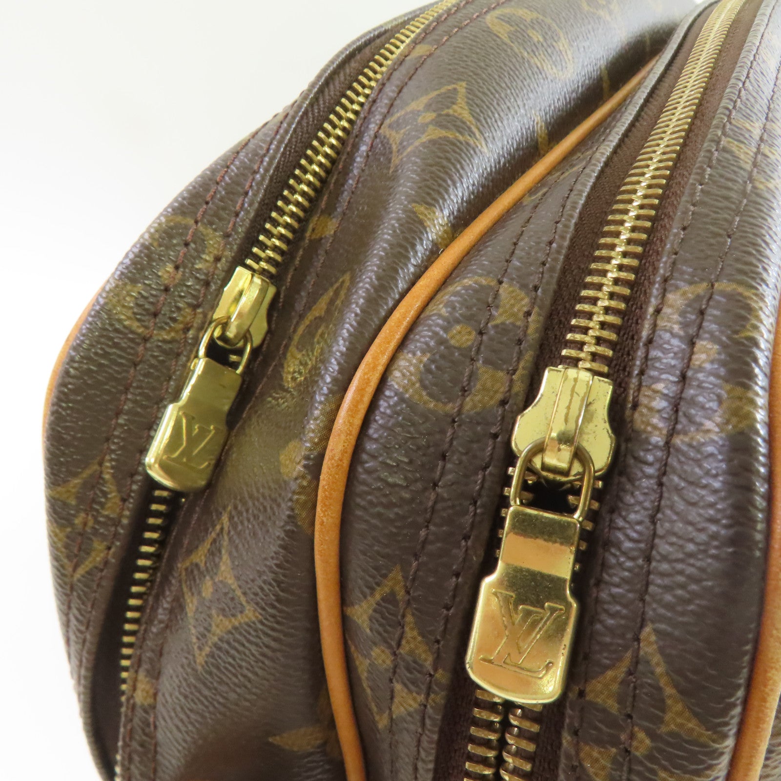 LOUIS VUITTON Monogram Reporter PM Shoulder Bag肩背袋啡色