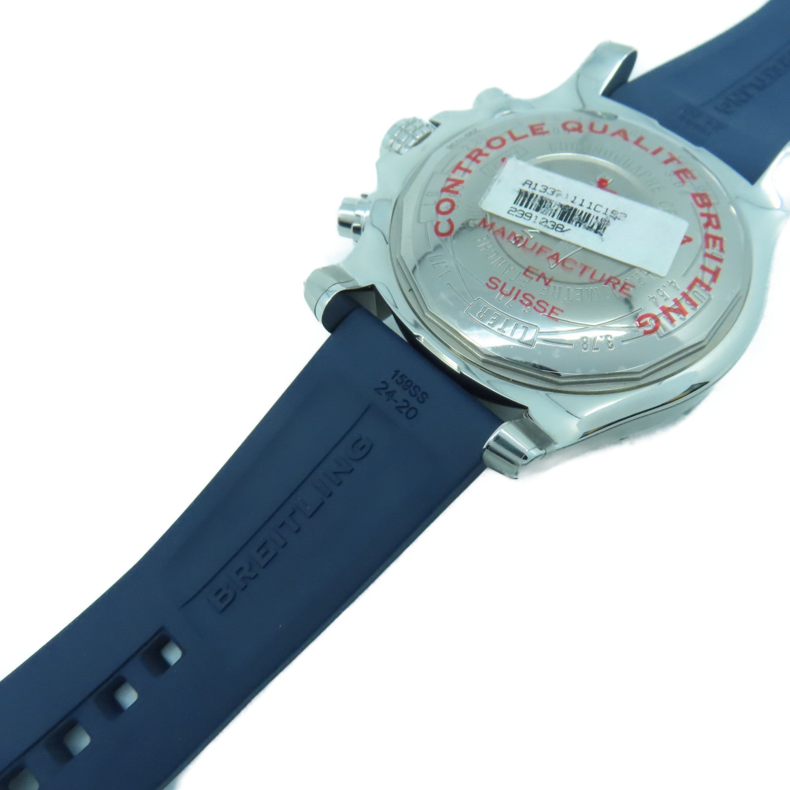 BREITLING Super Avenger 不鏽鋼/橡膠帶自動機芯手錶藍色