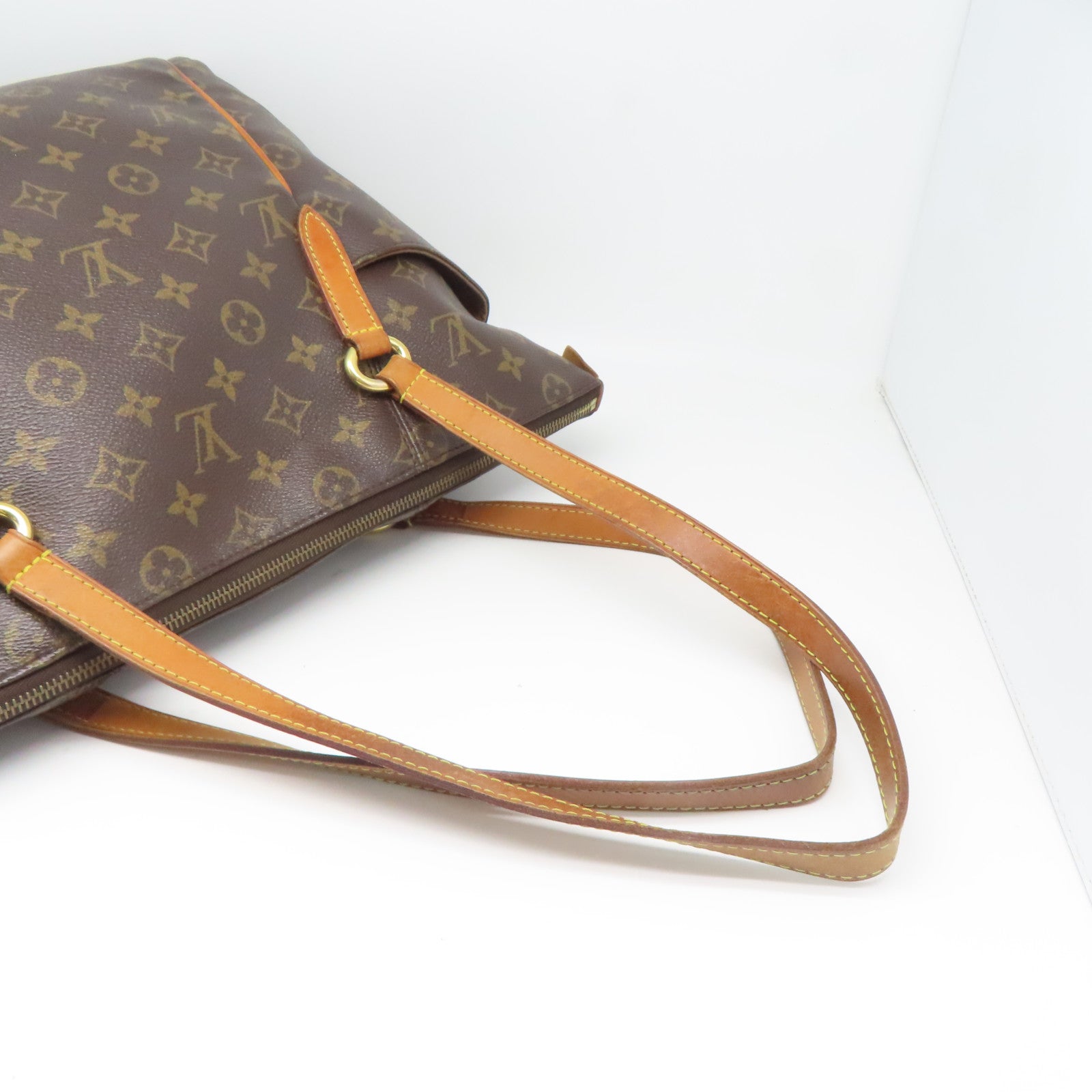 LOUIS VUITTON Monogram Totally MM金扣手挽袋啡色