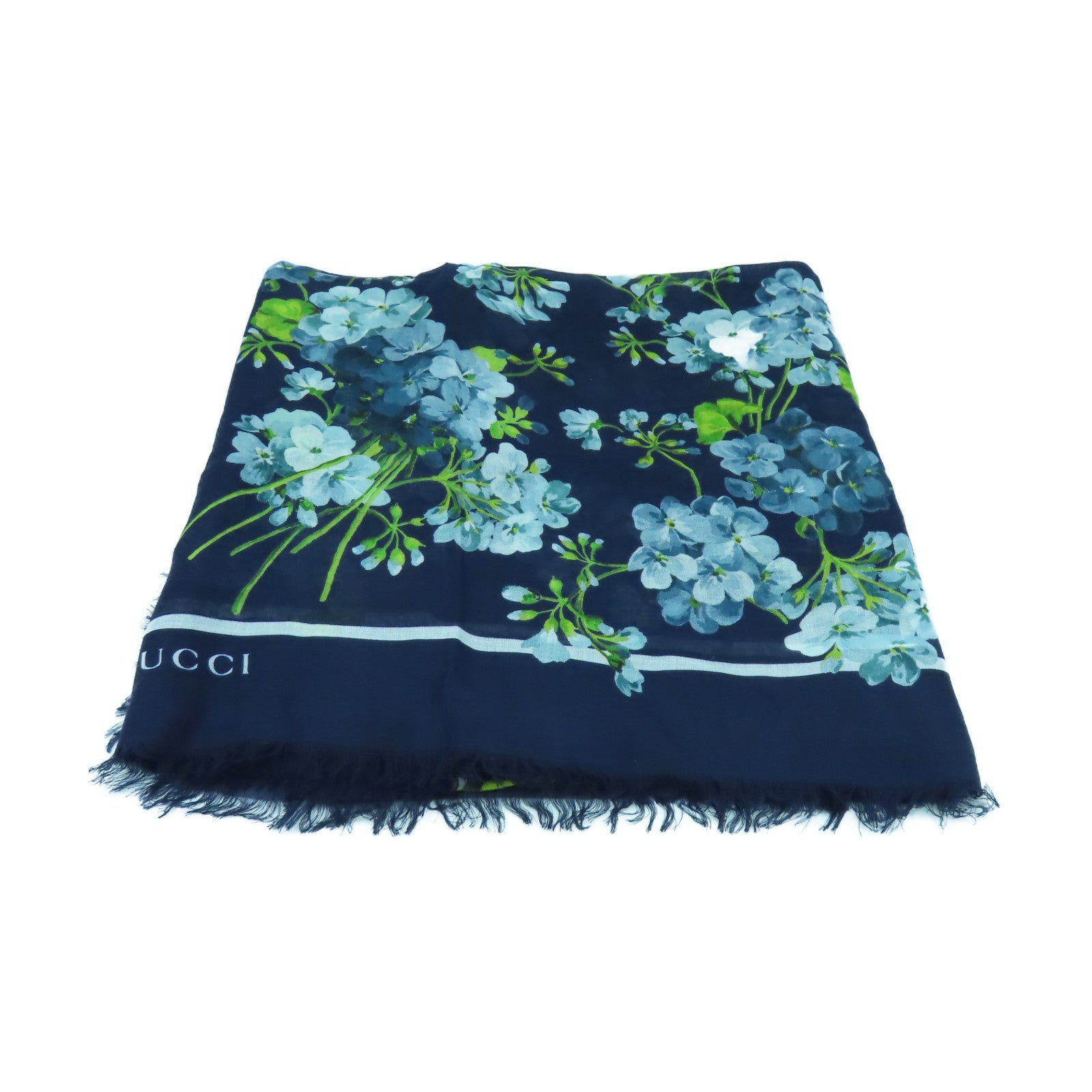GUCCI 絲質Scarf絲巾藍色