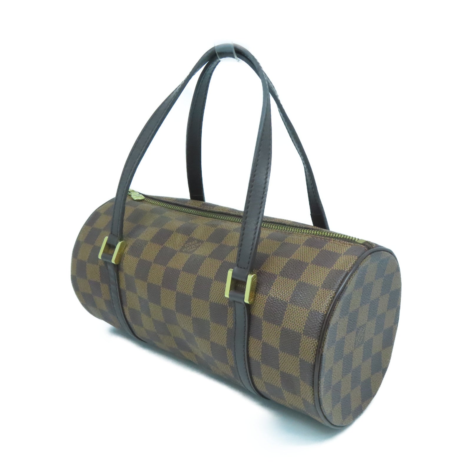 LOUIS VUITTON Damier Ebene Papillon PM金扣肩背袋啡色