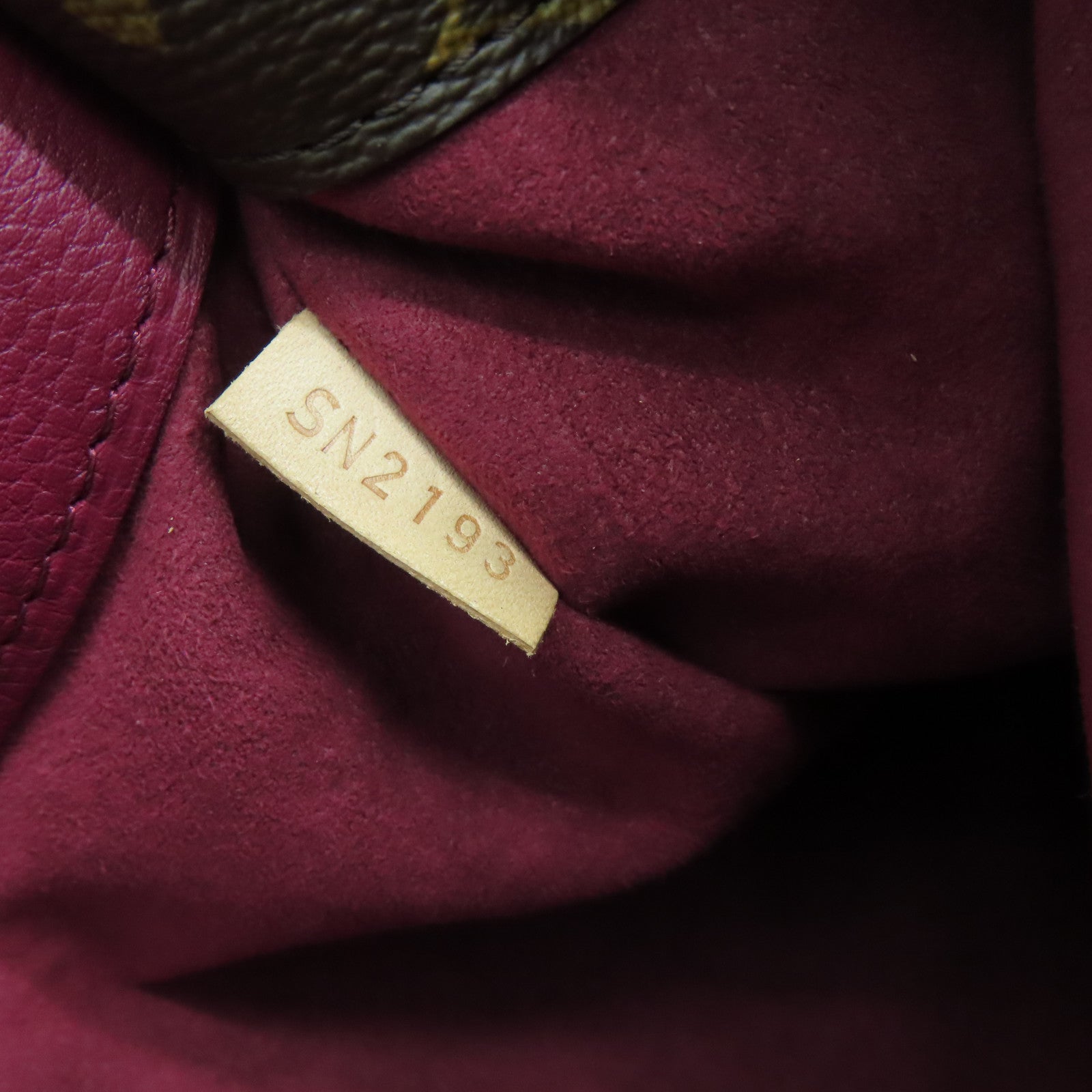 LOUIS VUITTON Monogram Pallas MM Gold Buckle Handle Shoulder Bag Fuchsia/Brown