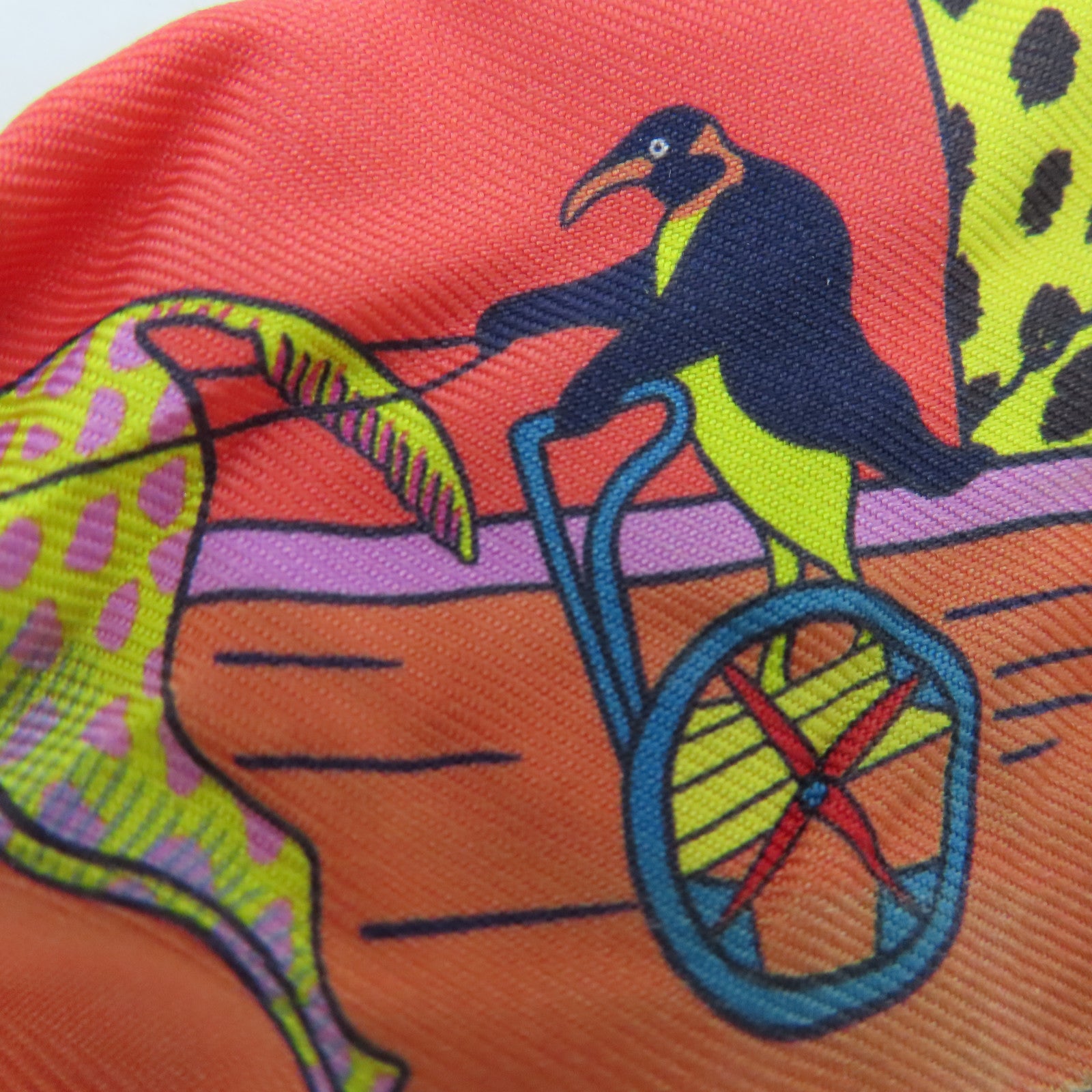 HERMES Silk Twilly Scarf Multicolor
