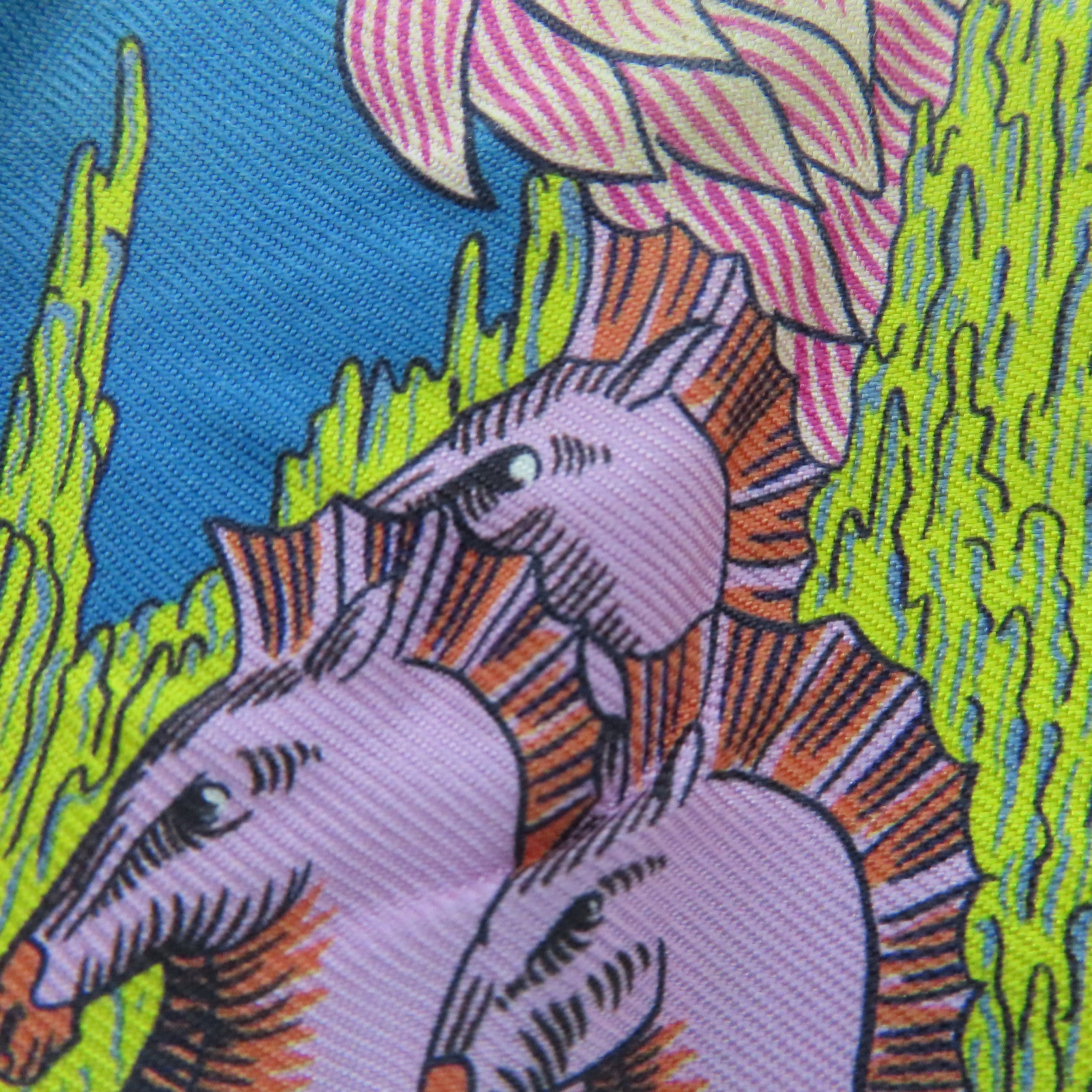 HERMES Silk Twilly Scarf Multicolor