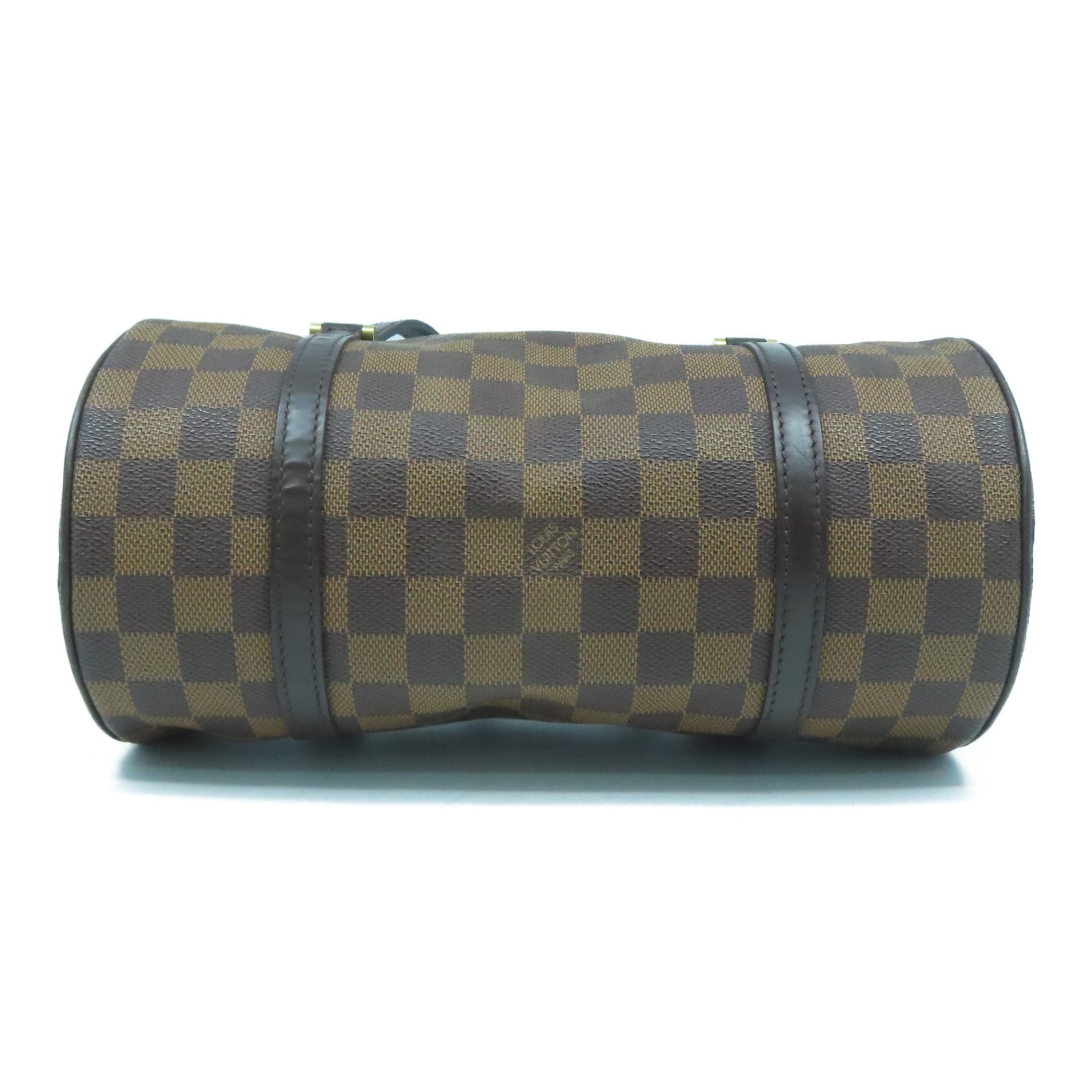 LOUIS VUITTON Damier Ebene Papillon PM金扣肩背袋啡色
