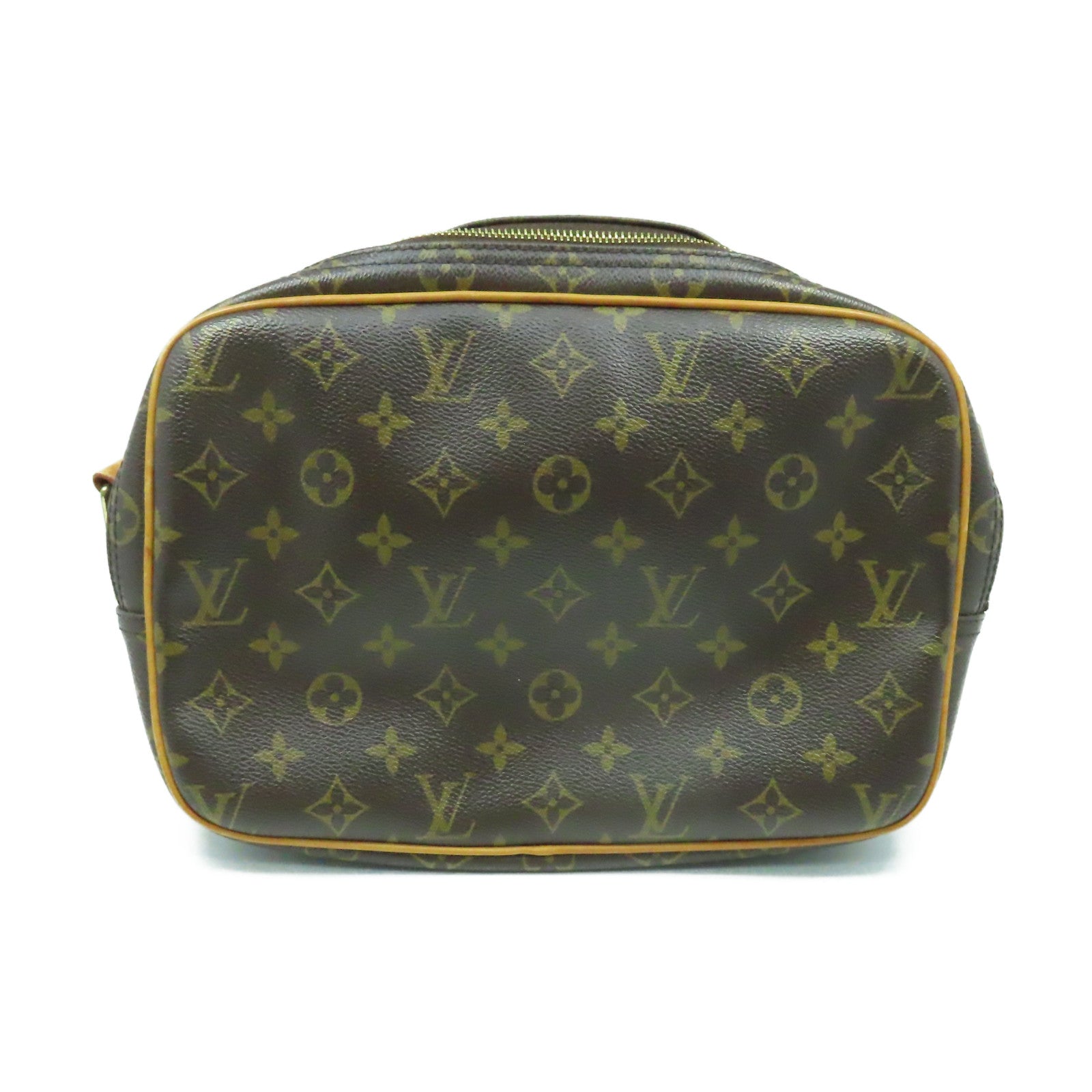 LOUIS VUITTON Monogram Reporter PM Shoulder Bag肩背袋啡色